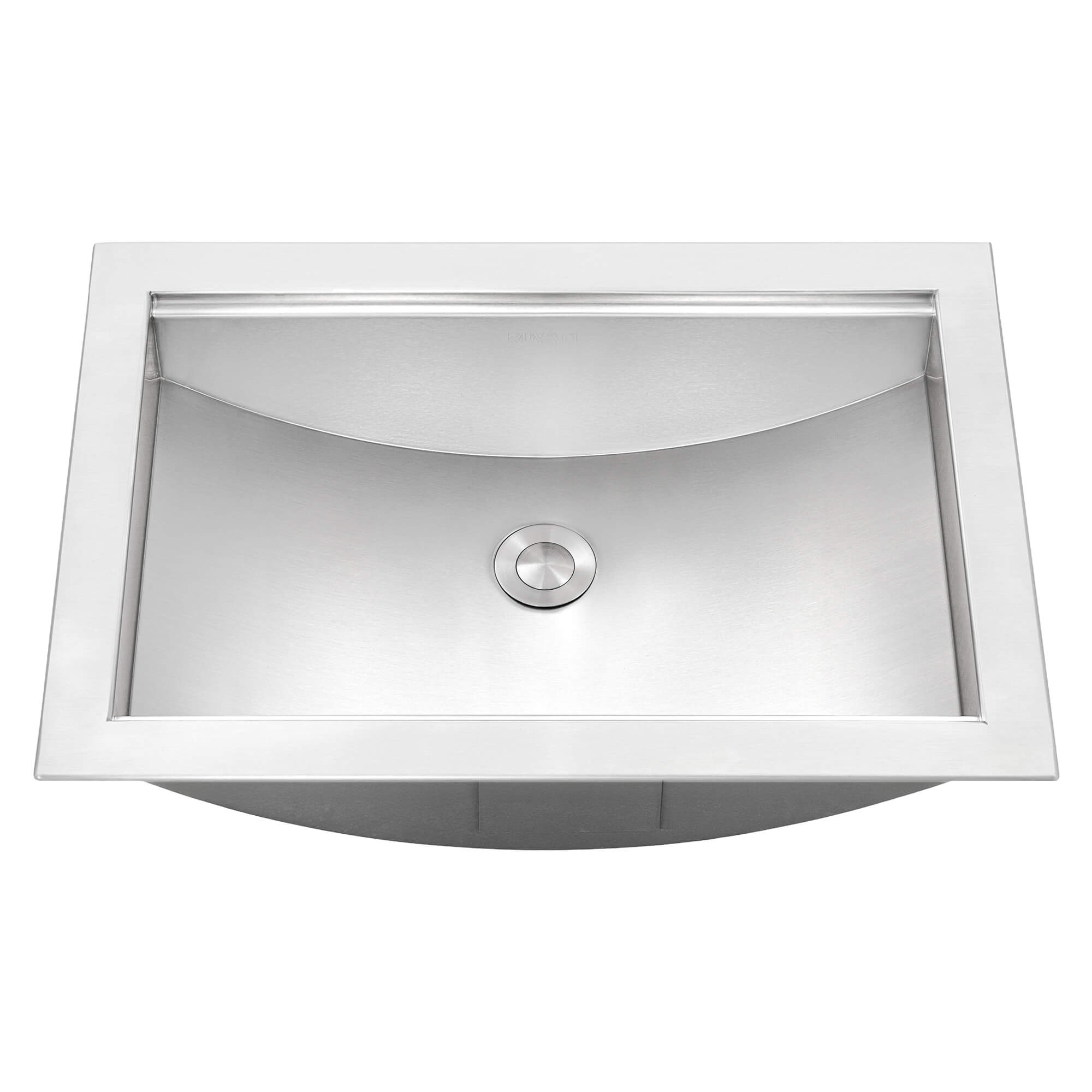 Ruvati Brenna 20" Rectangle Undermount Stainless Steel Workstation Bathroom Sink, RVH6521ST Product Image