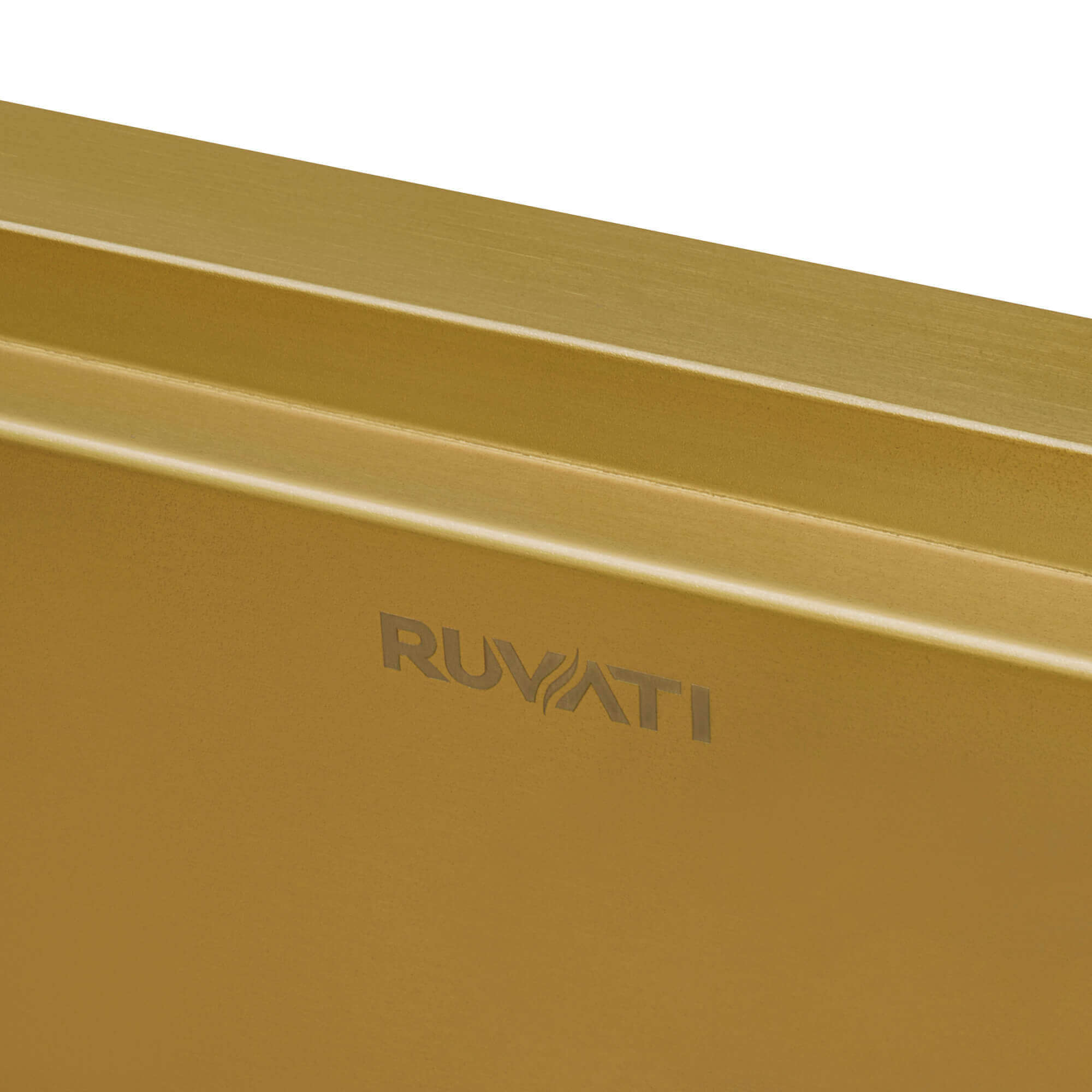 Alternate Image for Ruvati Giana 30-inch Polished Brass Matte Gold Workstation Undermount Kitchen Sink Single Bowl, Stainless Steel, 16, Matte Gold Satin Brass, RVH6530GG