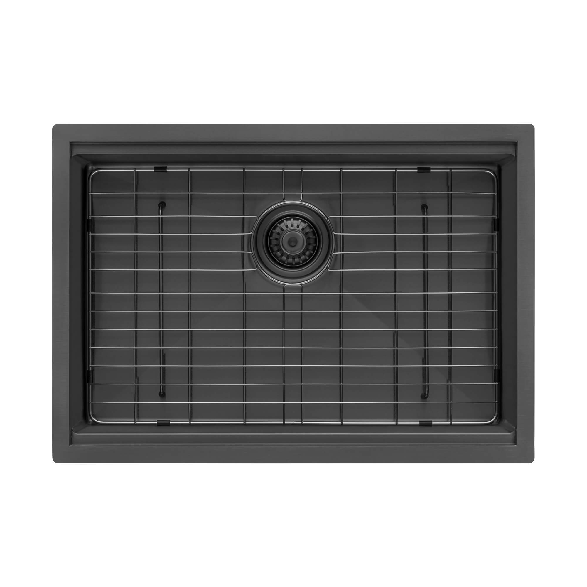 Alternate Image for Ruvati Giana 33" Undermount Stainless Steel Workstation Kitchen Sink, Gunmetal Matte Black, 16 Gauge, RVH6533BL