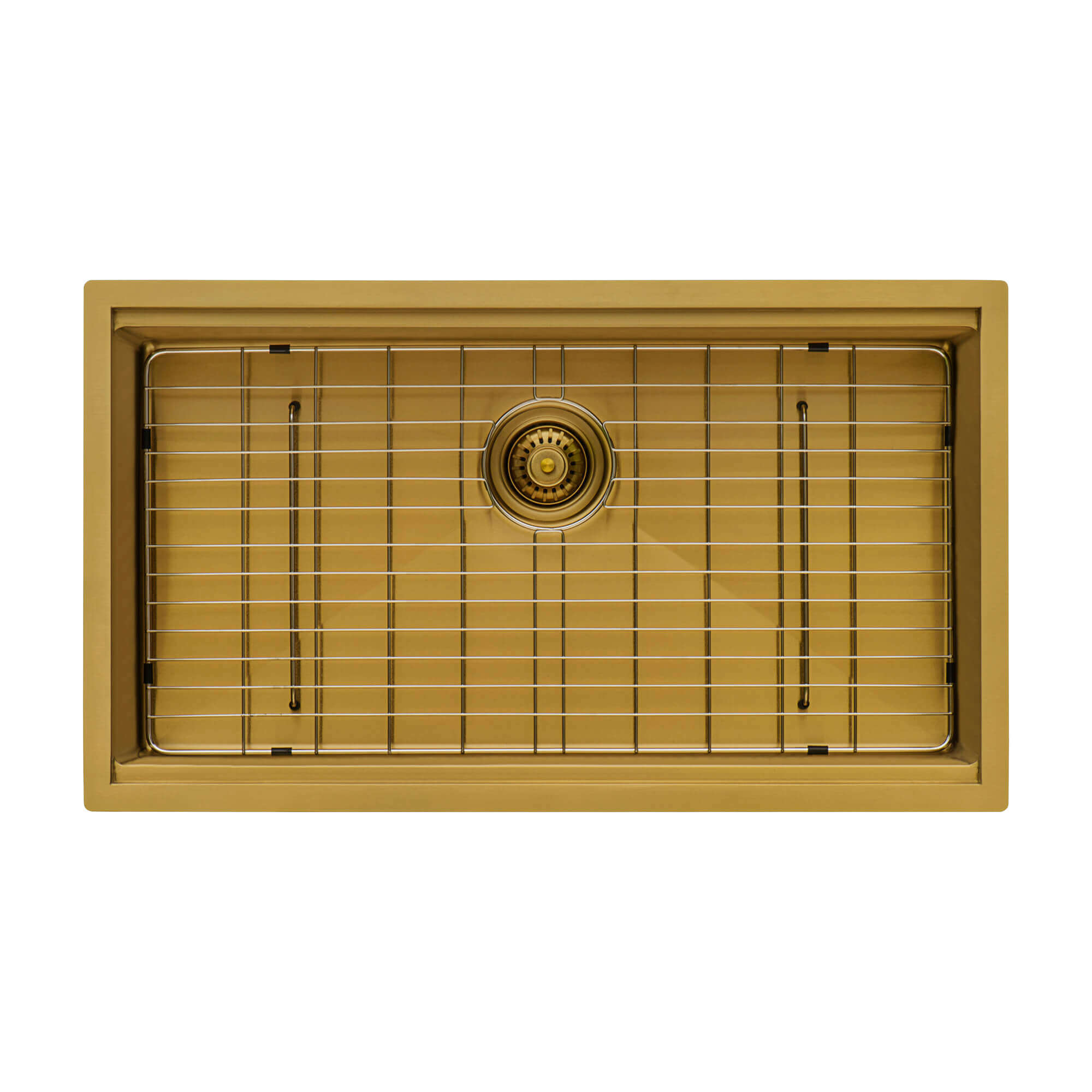 Alternate Image for Ruvati Giana 33" Undermount Stainless Steel Workstation Kitchen Sink, Matte Gold Brass Tone, 16 Gauge, RVH6533GG