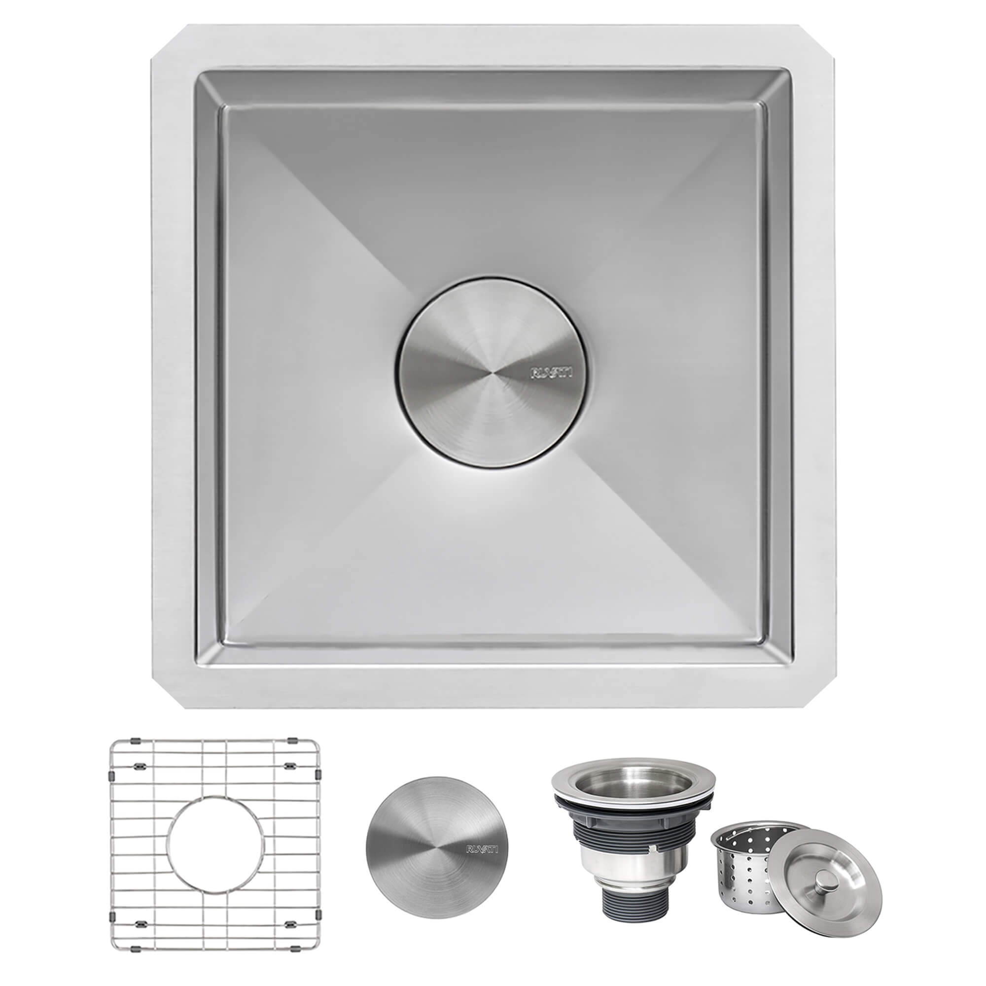Alternative View of Ruvati Gravena 13" Undermount Rectangle Stainless Steel Bar/Prep Sink, 16 Gauge, Round Corners, RVH7013