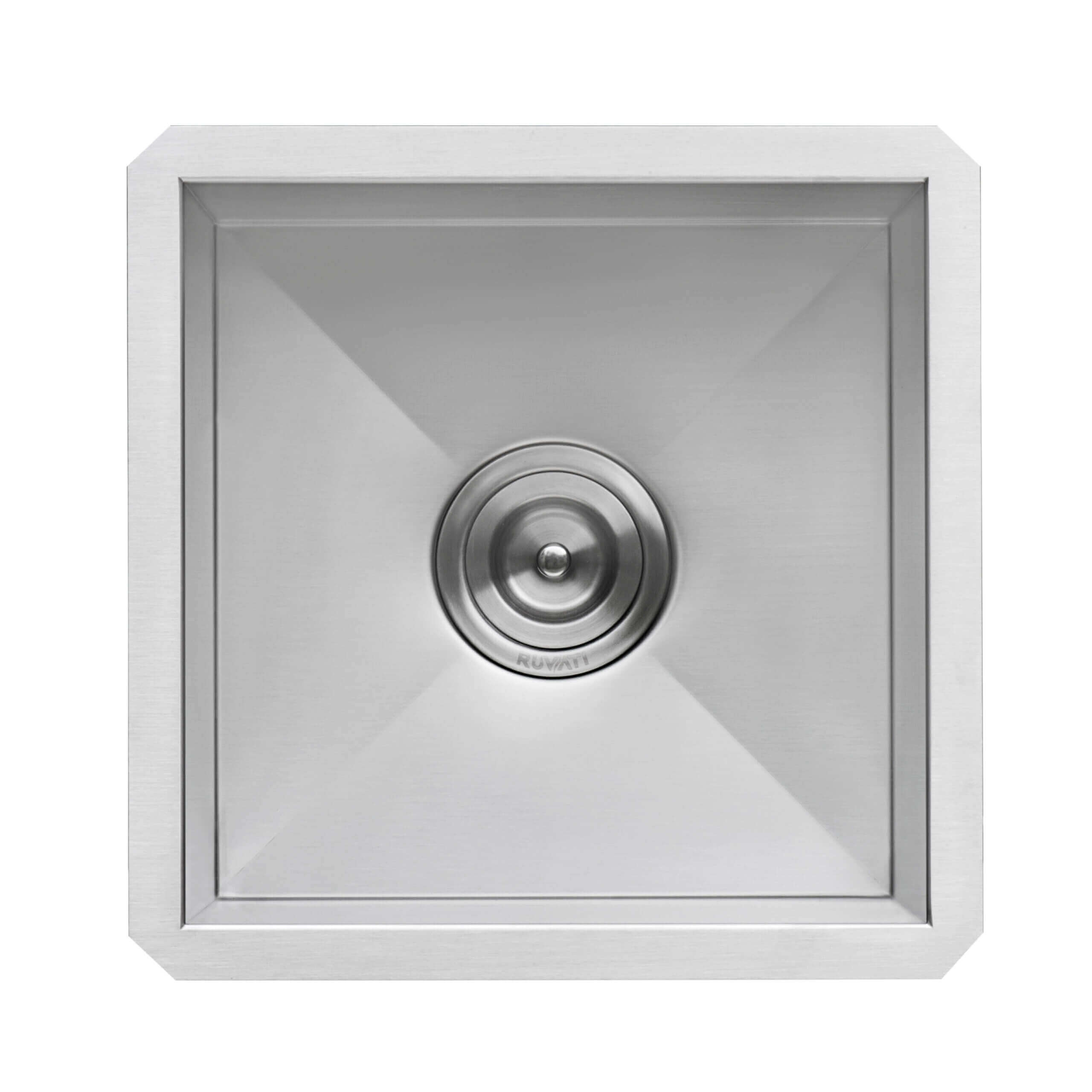 Alternate Image for Ruvati Nesta 15" Undermount Square Stainless Steel Bar/Prep Sink, 16 Gauge, Zero Radius, RVH7115