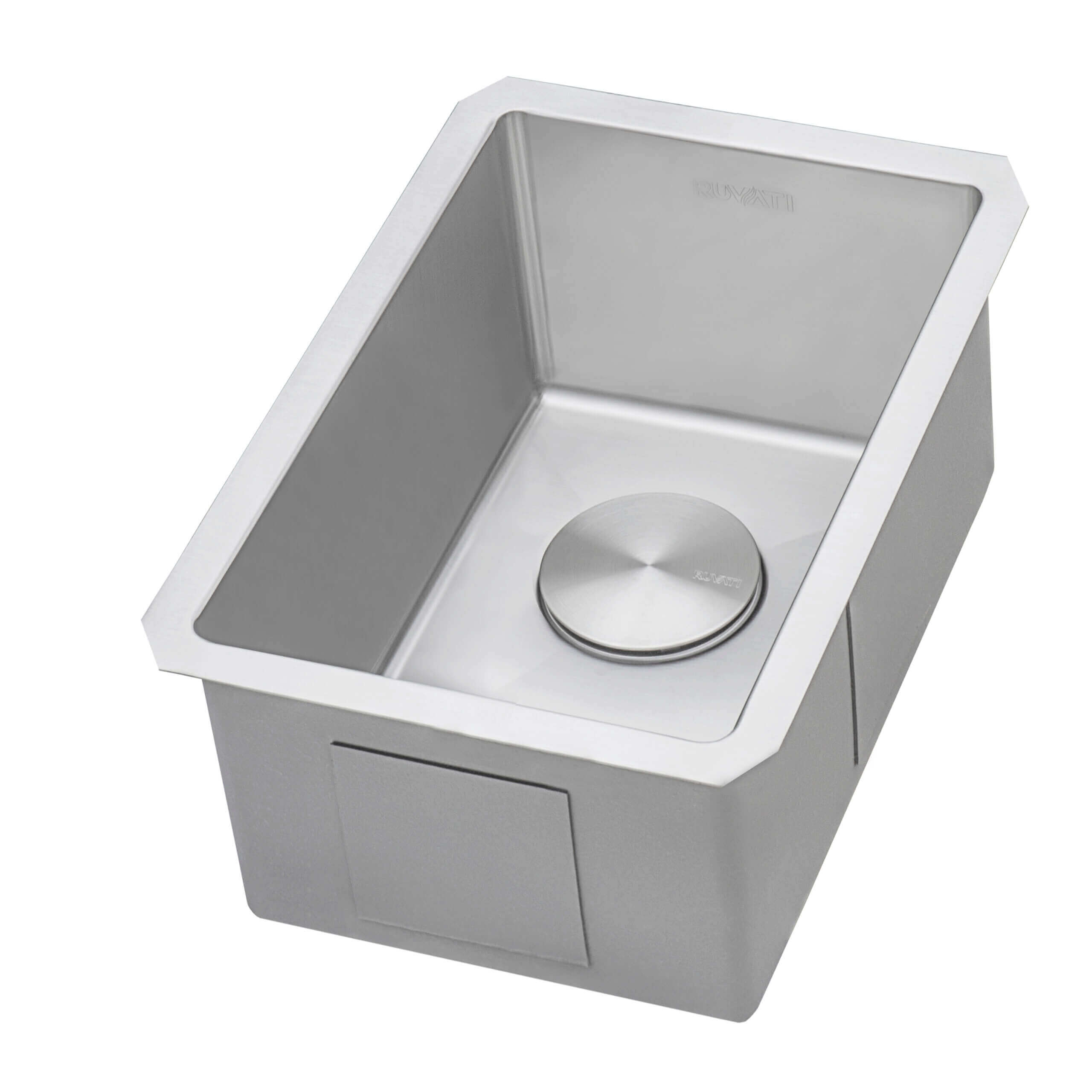 Alternate Image for Ruvati Gravena 16" Undermount Rectangle Stainless Steel Bar/Prep Sink, 16 Gauge, Rounded Corners, RVH7116