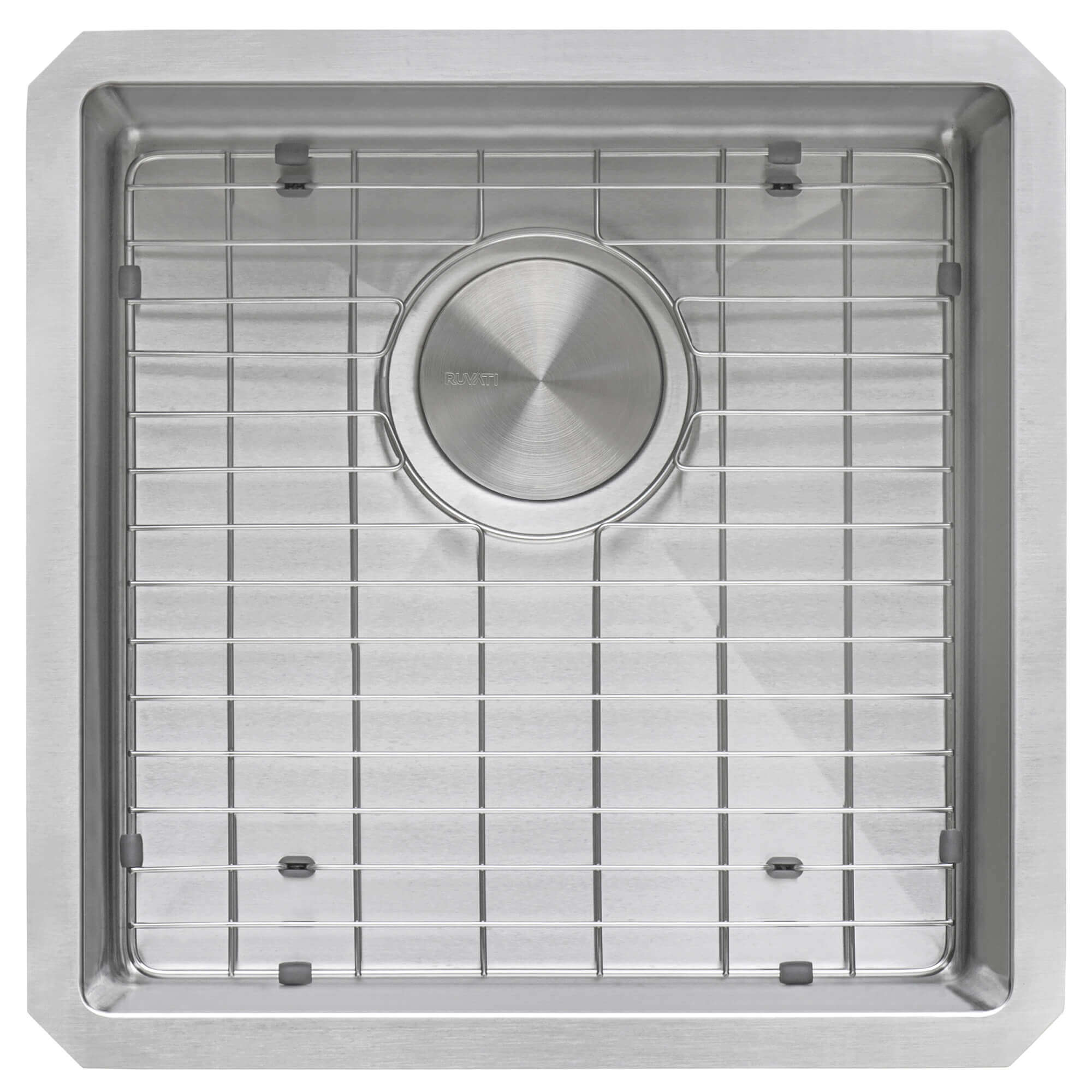 Alternate Image for Ruvati Gravena 18" Undermount Square Stainless Steel Bar/Prep Sink, 16 Gauge, Round Corners, RVH7118