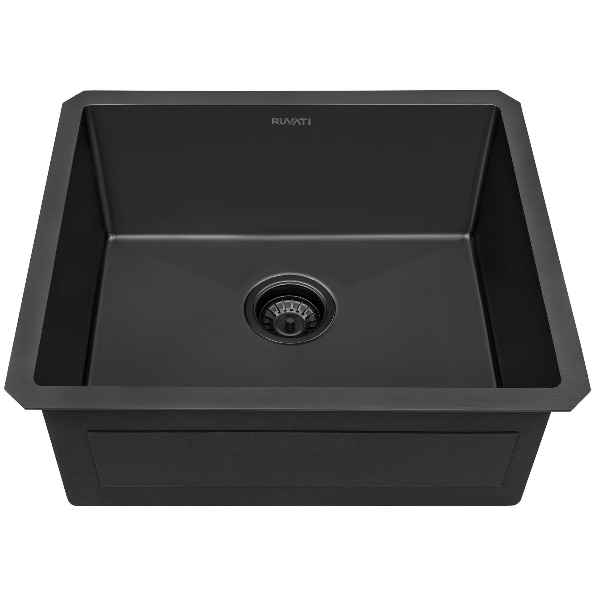 Alternative View of Ruvati Terraza 21-inch Gunmetal Black Stainless Steel Undermount Bar Prep Kitchen Sink, 16, RVH7121BL