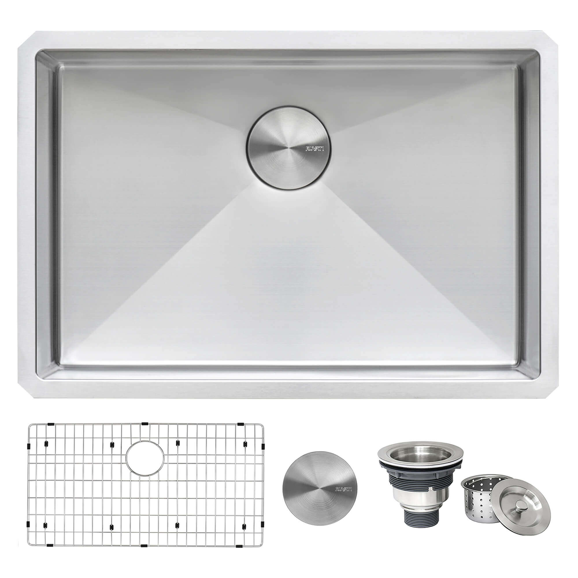 Alternate Image for Ruvati Gravena 28" Undermount Stainless Steel Kitchen Sink, 16 Gauge, Rounded Corners, RVH7250