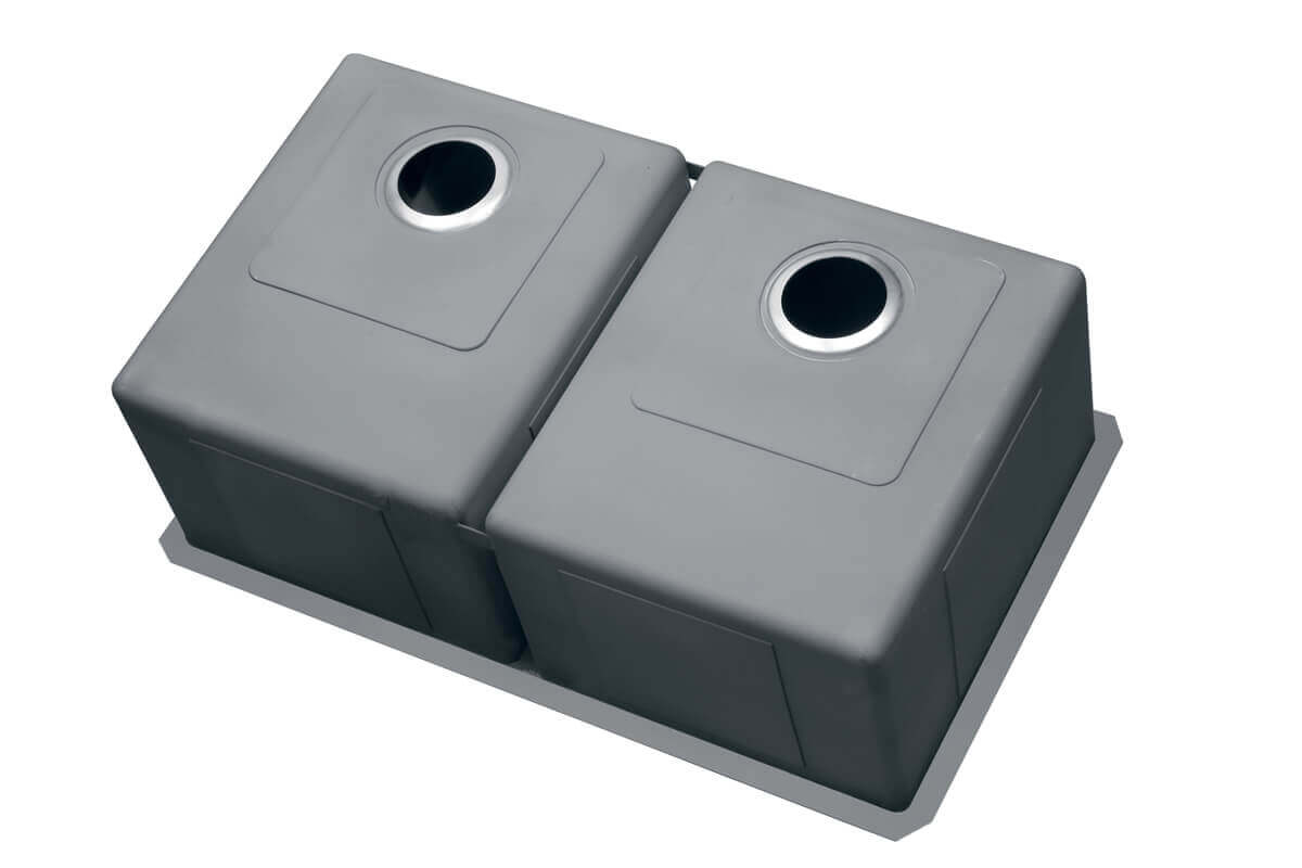 Alternate Image for Ruvati Gravena 32" Undermount Stainless Steel Kitchen Sink, 50/50 Double Bowl, 16 Gauge, Rounded Corners, RVH7401