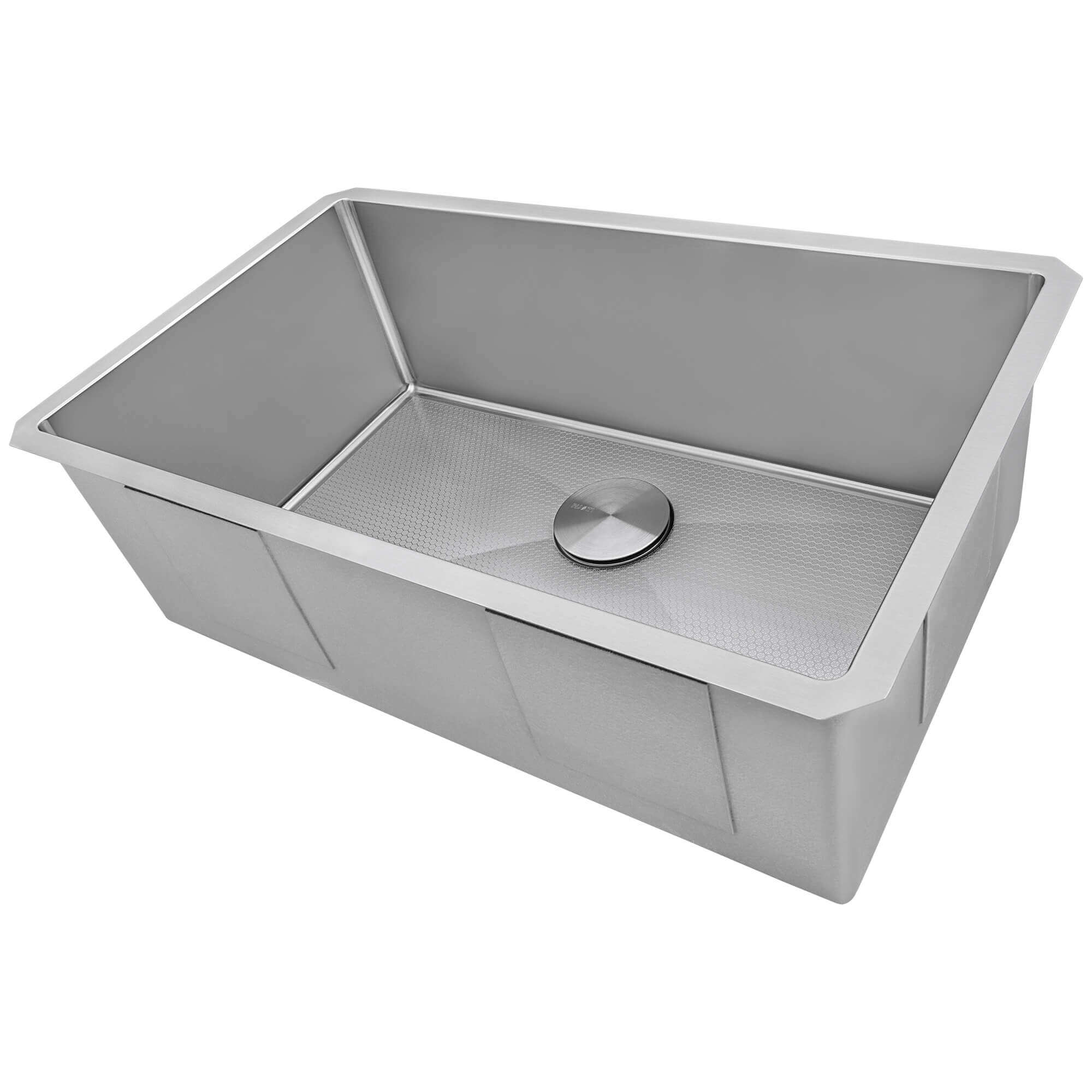 Alternate Image for Ruvati Gravena Hex Hex Bottom 30-inch Scratch Resistant Embossed Texture Kitchen Sink Stainless Steel, 16, RVH7630