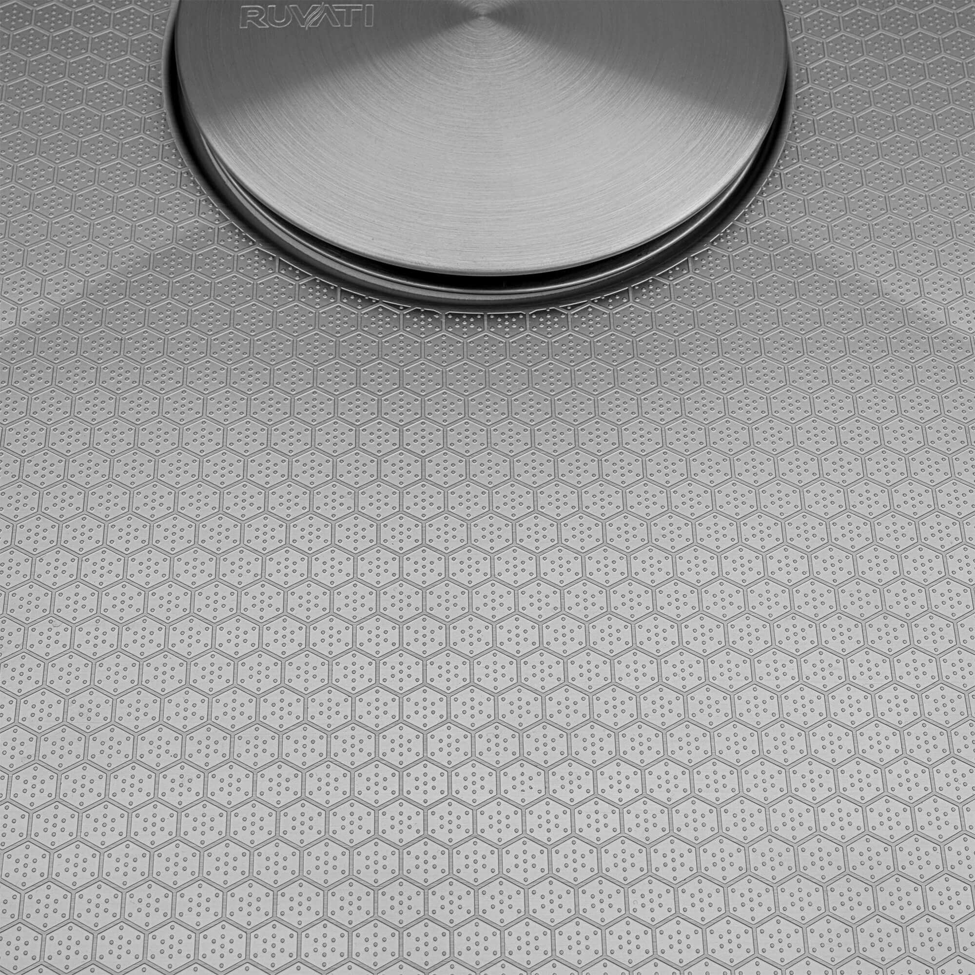 Alternate Image for Ruvati Gravena Hex Hex Bottom 30-inch Scratch Resistant Embossed Texture Kitchen Sink Stainless Steel, 16, RVH7630