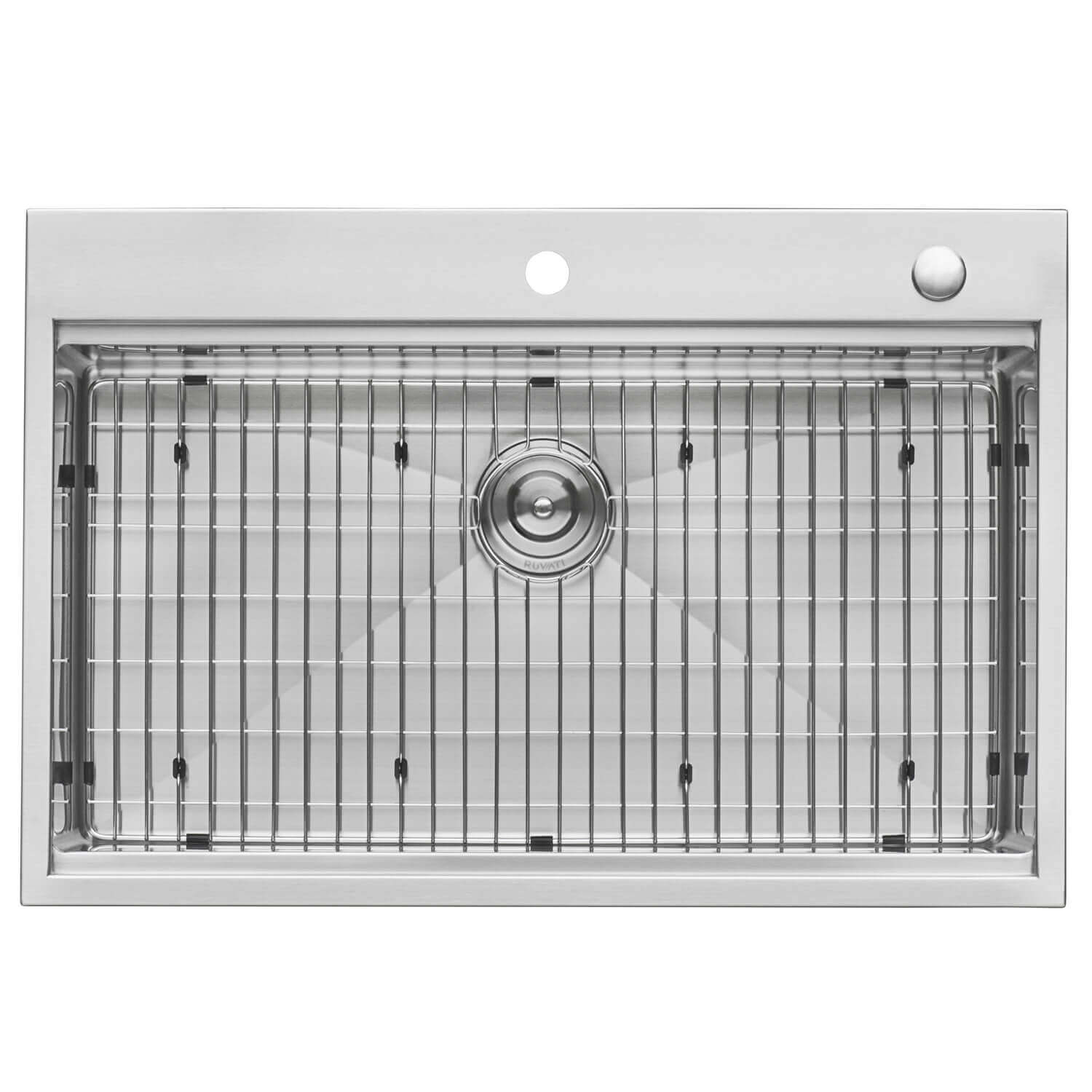 Alternate Image for Ruvati Siena 33" Stainless Steel Workstation Kitchen Sink, 16 Gauge, Rounded Corners, RVH8003