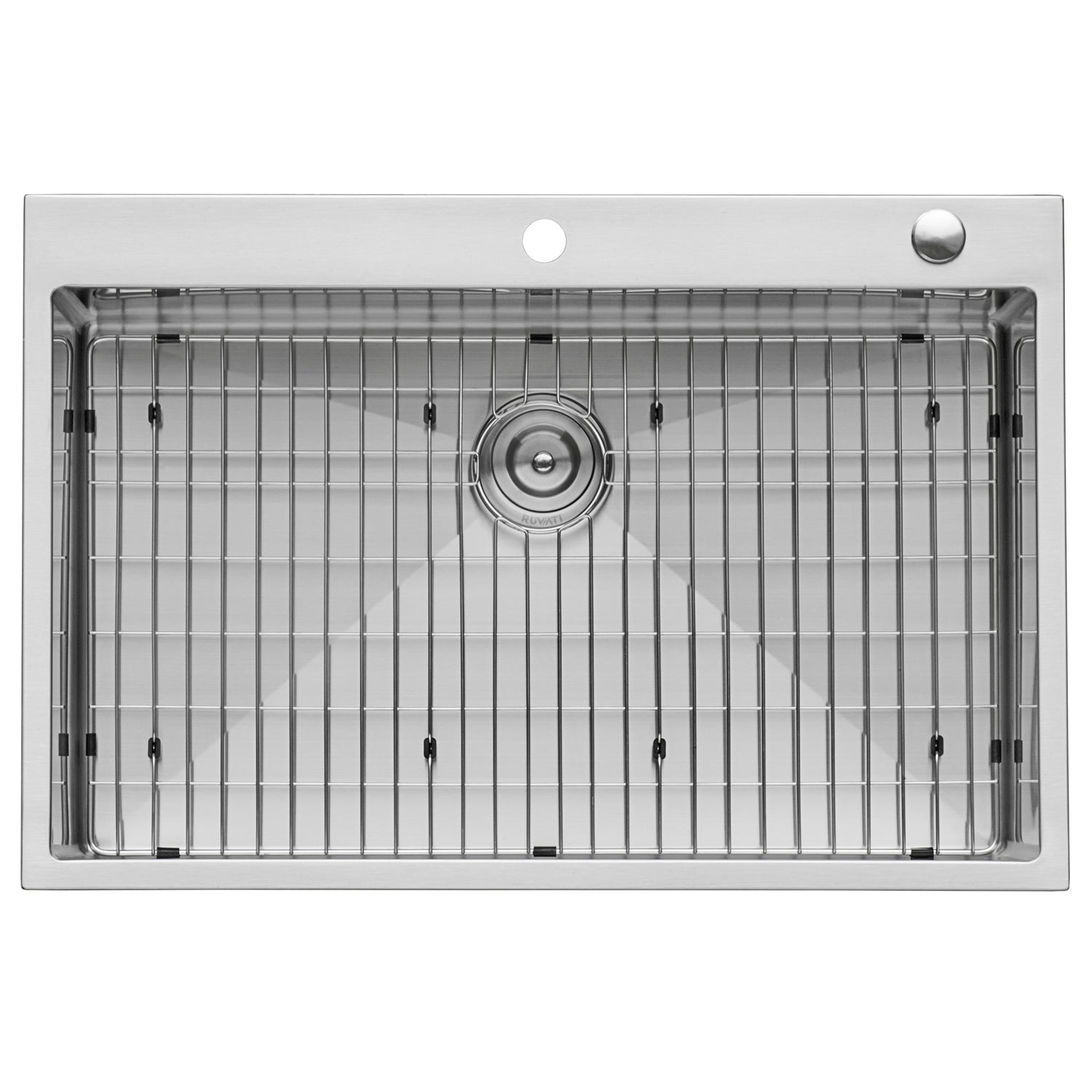 Alternate Image for Ruvati Tirana Pro 33" Stainless Steel Kitchen Sink, 16 Gauge, Rounded Corners, RVH8005