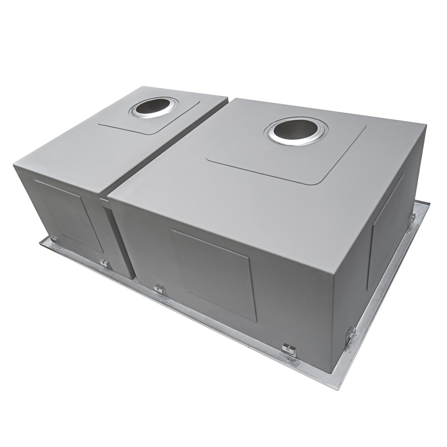 Alternate Image for Ruvati Tirana 33" Drop In Stainless Steel Kitchen Sink, 60/40 Double Bowl, 16 Gauge, Zero Radius, RVH8050