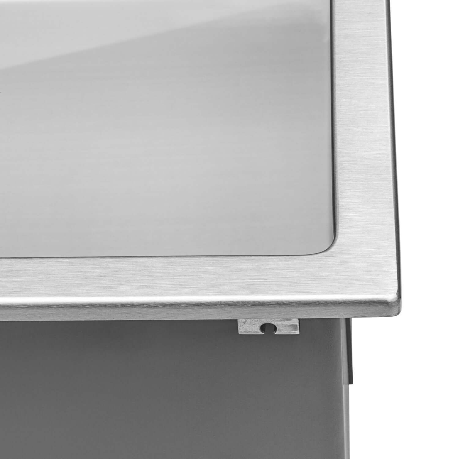 Alternate Image for Ruvati Tirana Pro 33" Stainless Steel Kitchen Sink, 50/50 Double Bowl, 16 Gauge, Rounded Corners, RVH8051