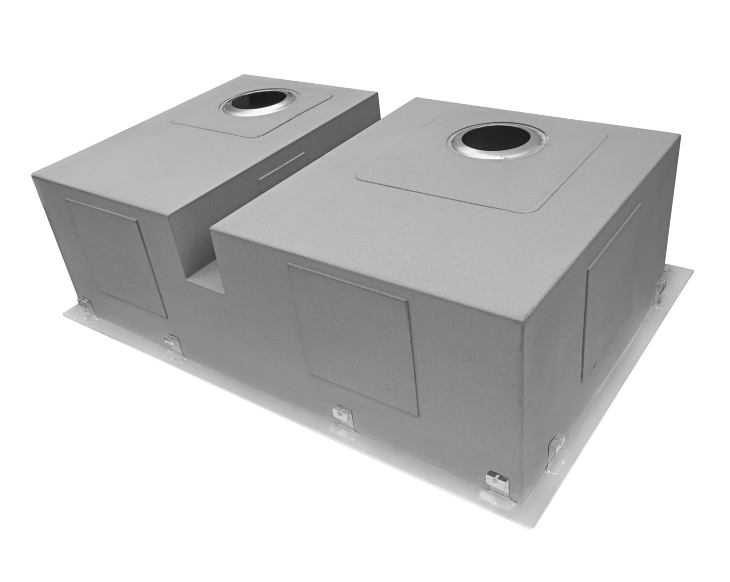 Alternate Image for Ruvati Tirana 33" Drop In Stainless Steel Kitchen Sink, 60/40 Double Bowl, 16 Gauge, Zero Radius, RVH8059