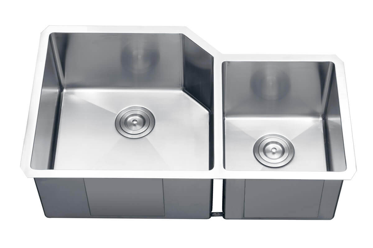 Alternate Image for Ruvati Gravena 33" Undermount Stainless Steel Kitchen Sink, 60/40 Double Bowl, 16 Gauge, RVH8150