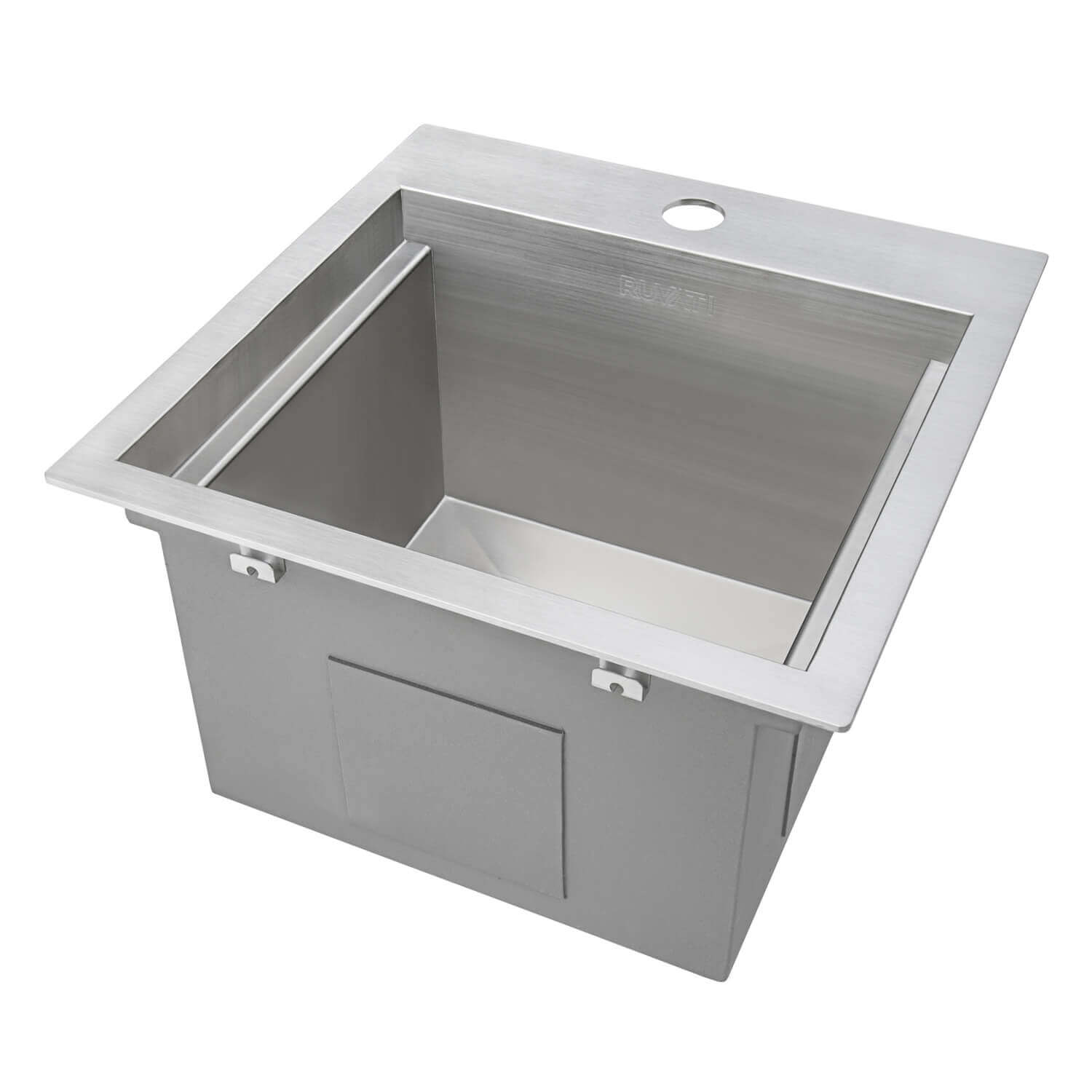 Alternate Image for Ruvati Vino 15" Square Stainless Steel Workstation Bar/Prep Sink, 16 Gauge, RVH8215