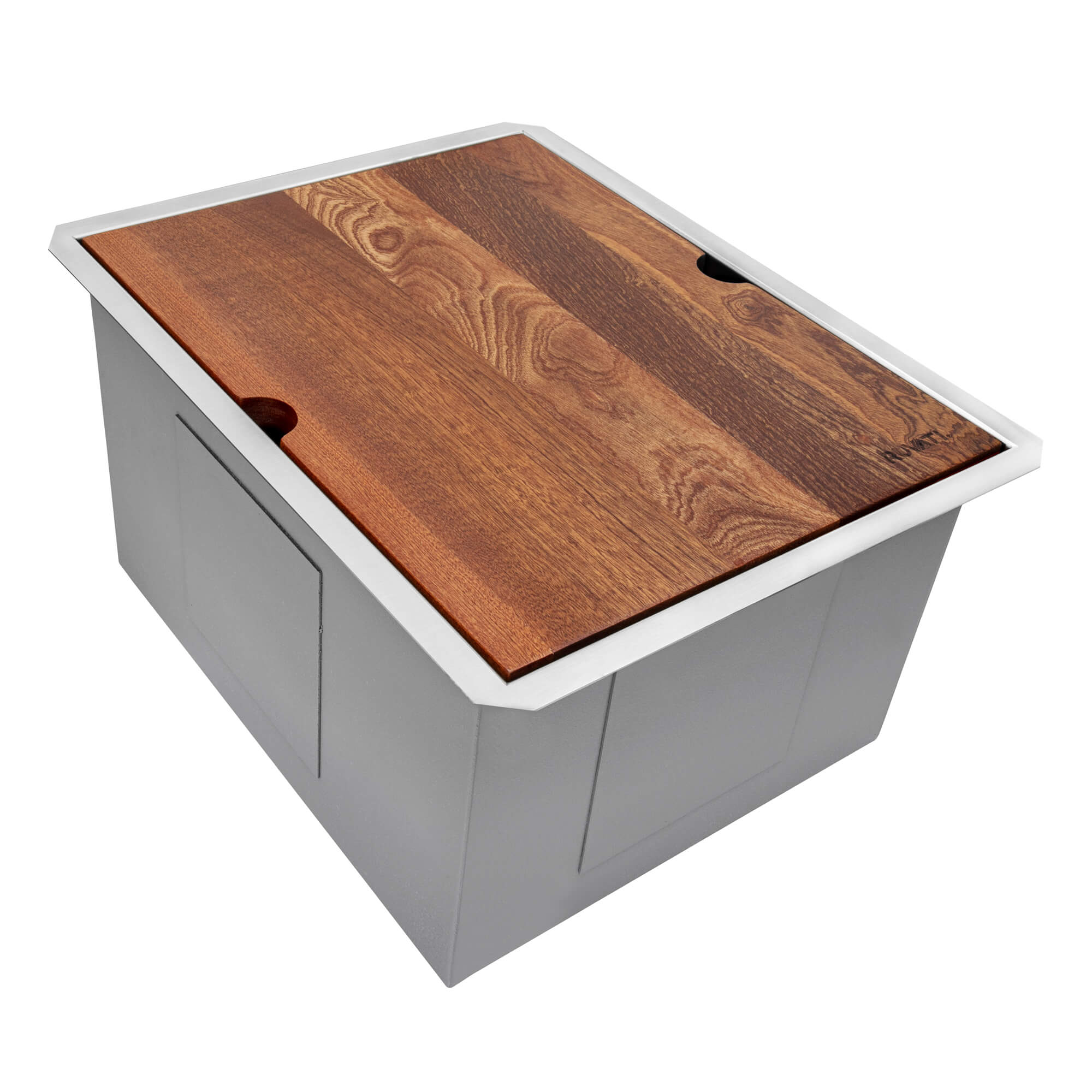 Alternate Image for Ruvati Roma 15" Undermount Rectangle Stainless Steel Workstation Bar/Prep Sink, 16 Gauge, RVH8304