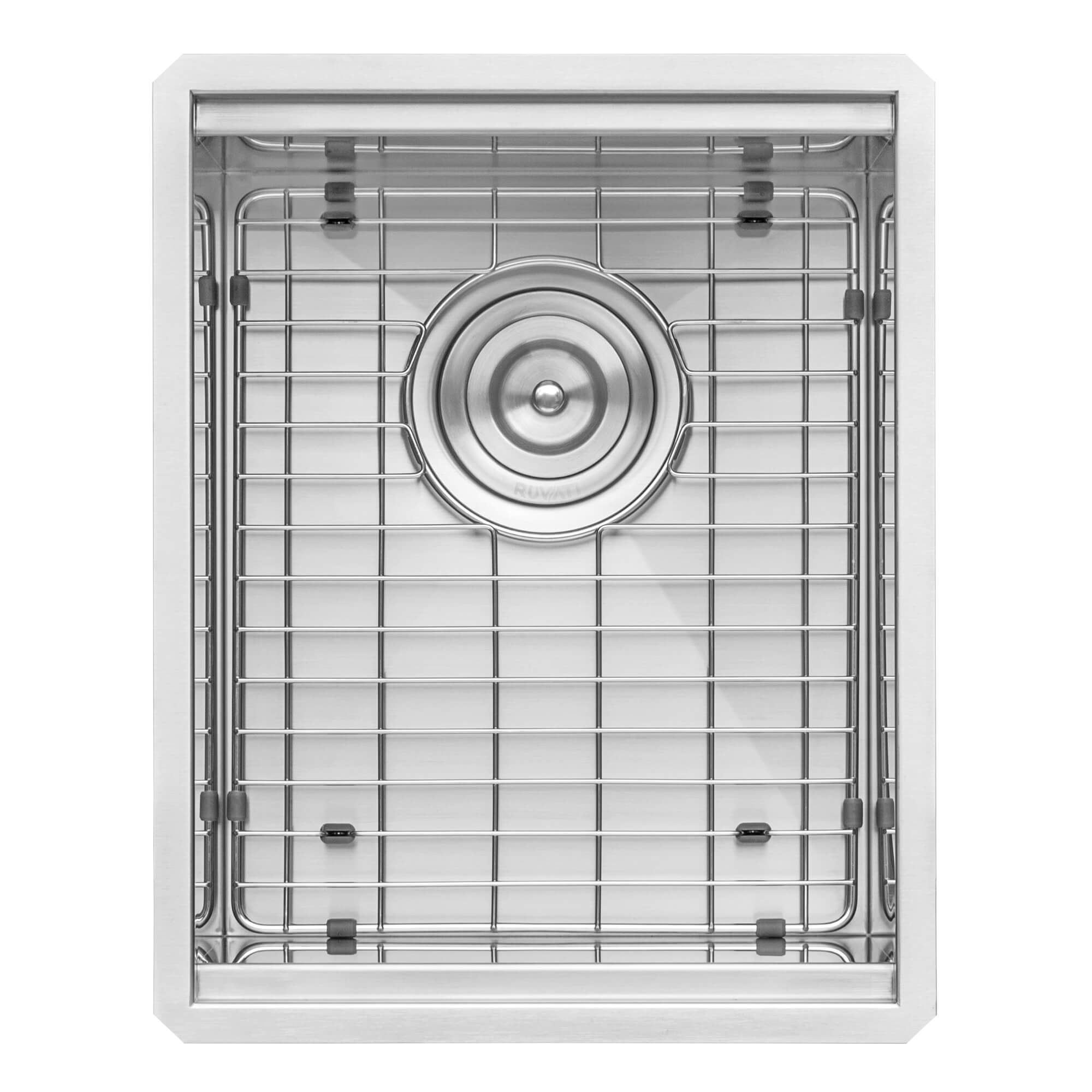 Alternate Image for Ruvati Roma 15" Undermount Rectangle Stainless Steel Workstation Bar/Prep Sink, 16 Gauge, RVH8304