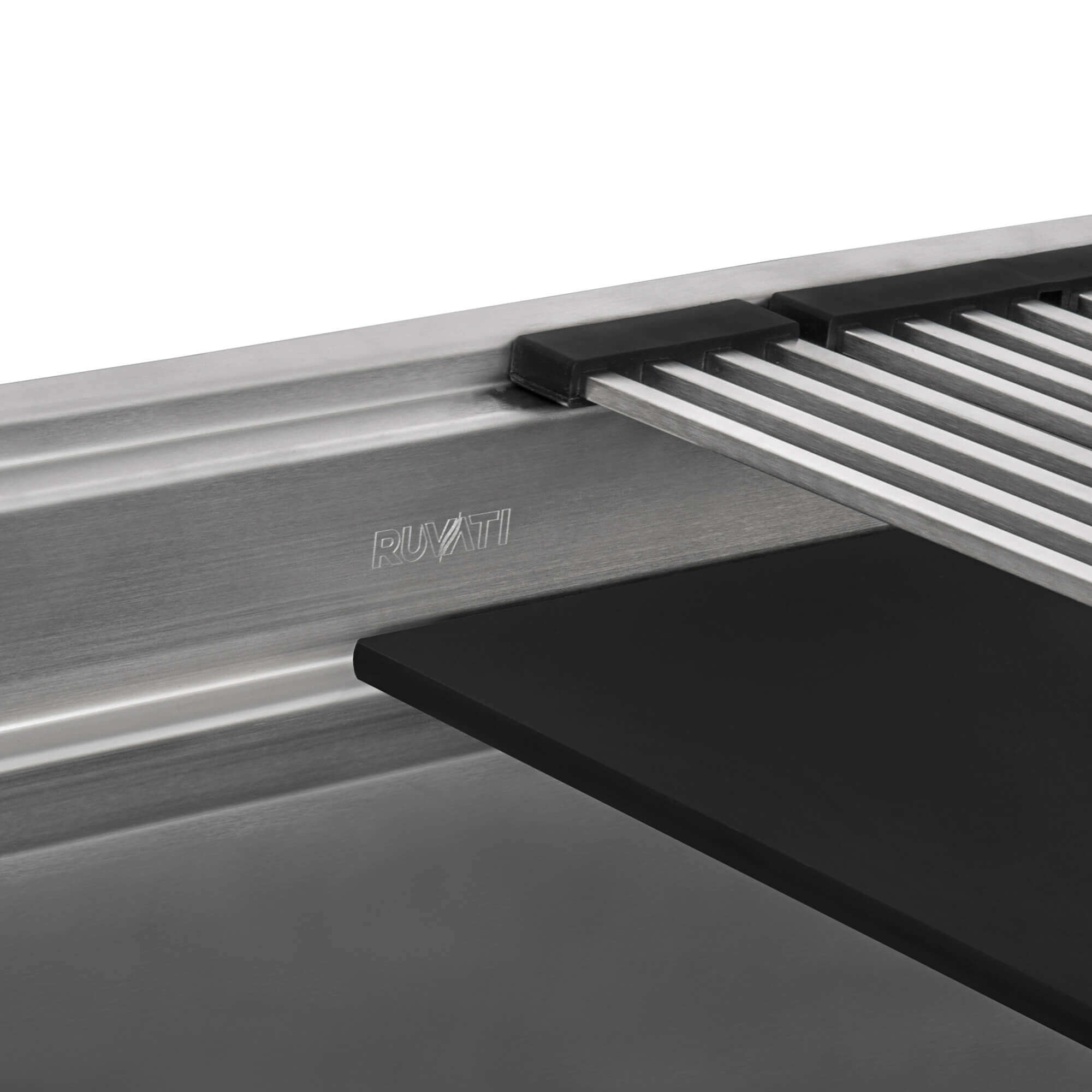 Alternate Image for Ruvati Dual-Tier Nova 45" Undermount Stainless Steel Workstation Kitchen Sink, 16 Gauge, RVH8335
