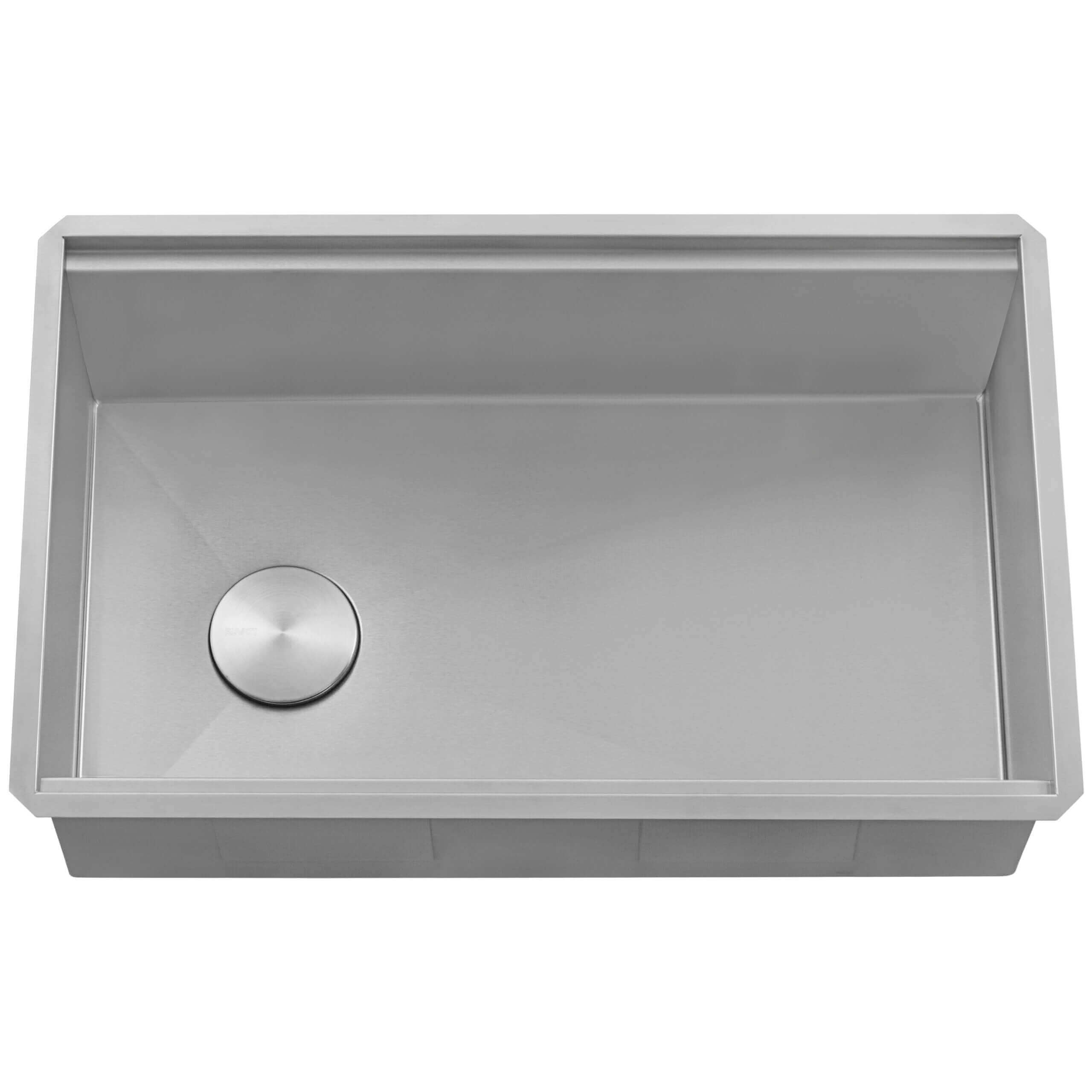 Alternate Image for Ruvati Veniso Nova 33" Slope Bottom Offset Drain Undermount Stainless Steel Workstation Kitchen Sink, 16 Gauge, RVH8597