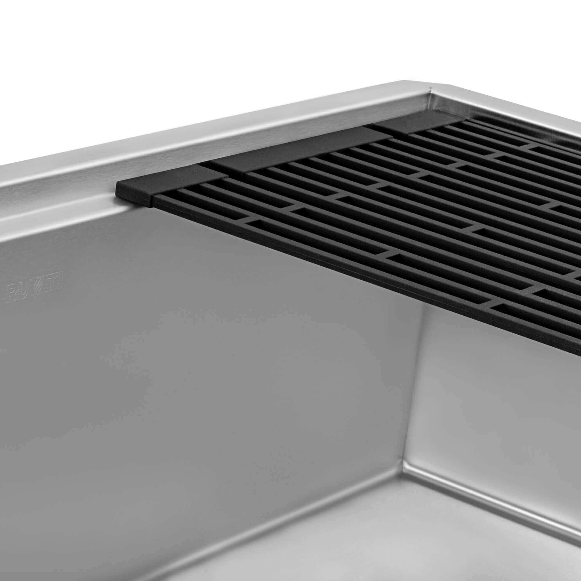 Alternate Image for Ruvati Veniso Nova 33" Slope Bottom Offset Drain Undermount Stainless Steel Workstation Kitchen Sink, 16 Gauge, RVH8597