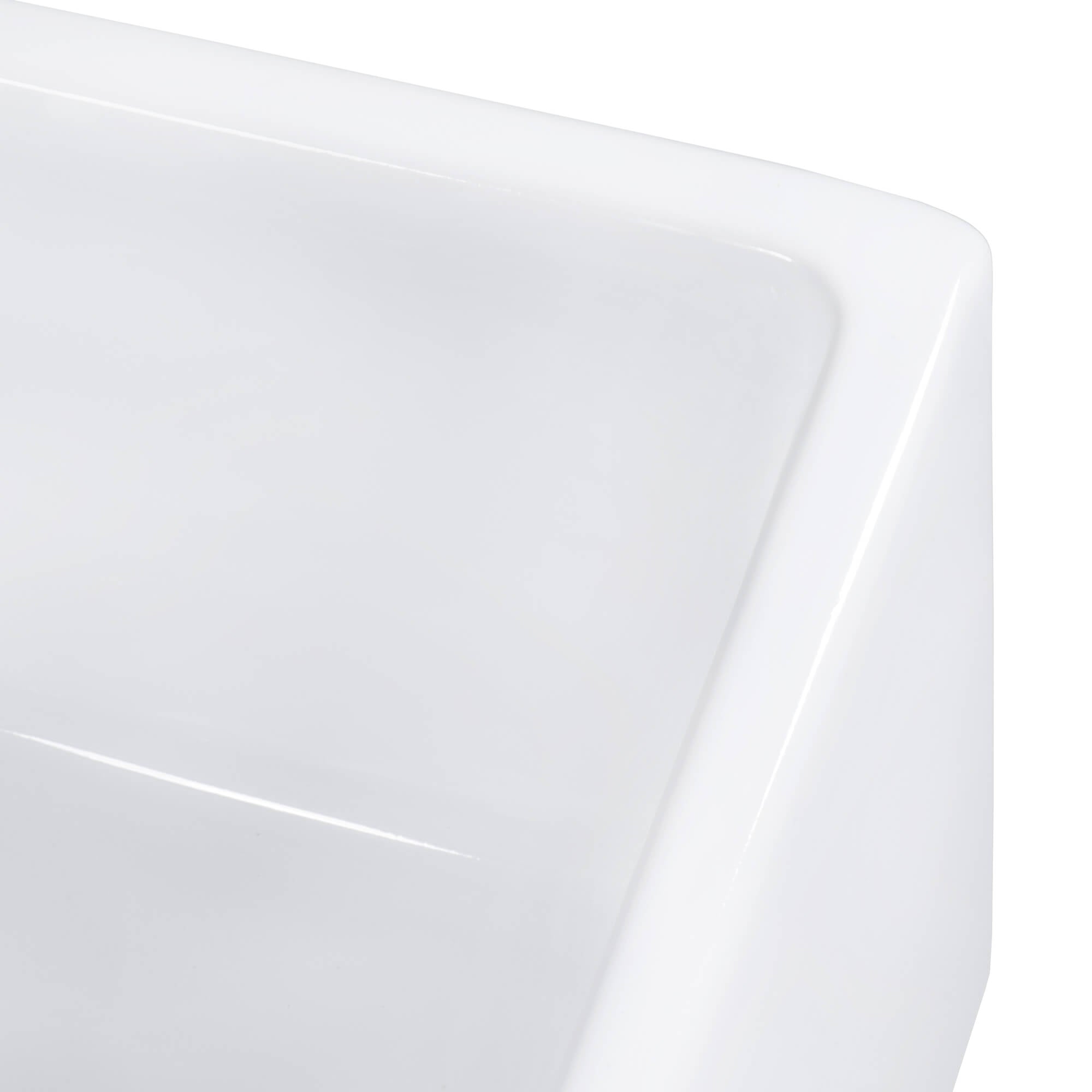 Alternate Image for Ruvati Fiamma 30" Fireclay Offset Drain Farmhouse Sink, White, Right Drain, RVL2018WR