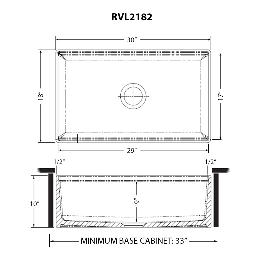 Ruvati Fiore 30" Fireclay Workstation Farmhouse Sink, White, RVL2182WH Product Image