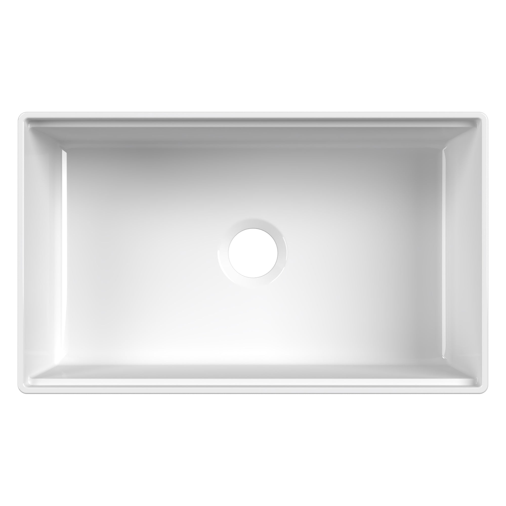 Ruvati Fiore 30" Fireclay Workstation Farmhouse Sink, White, RVL2182WH Product Image