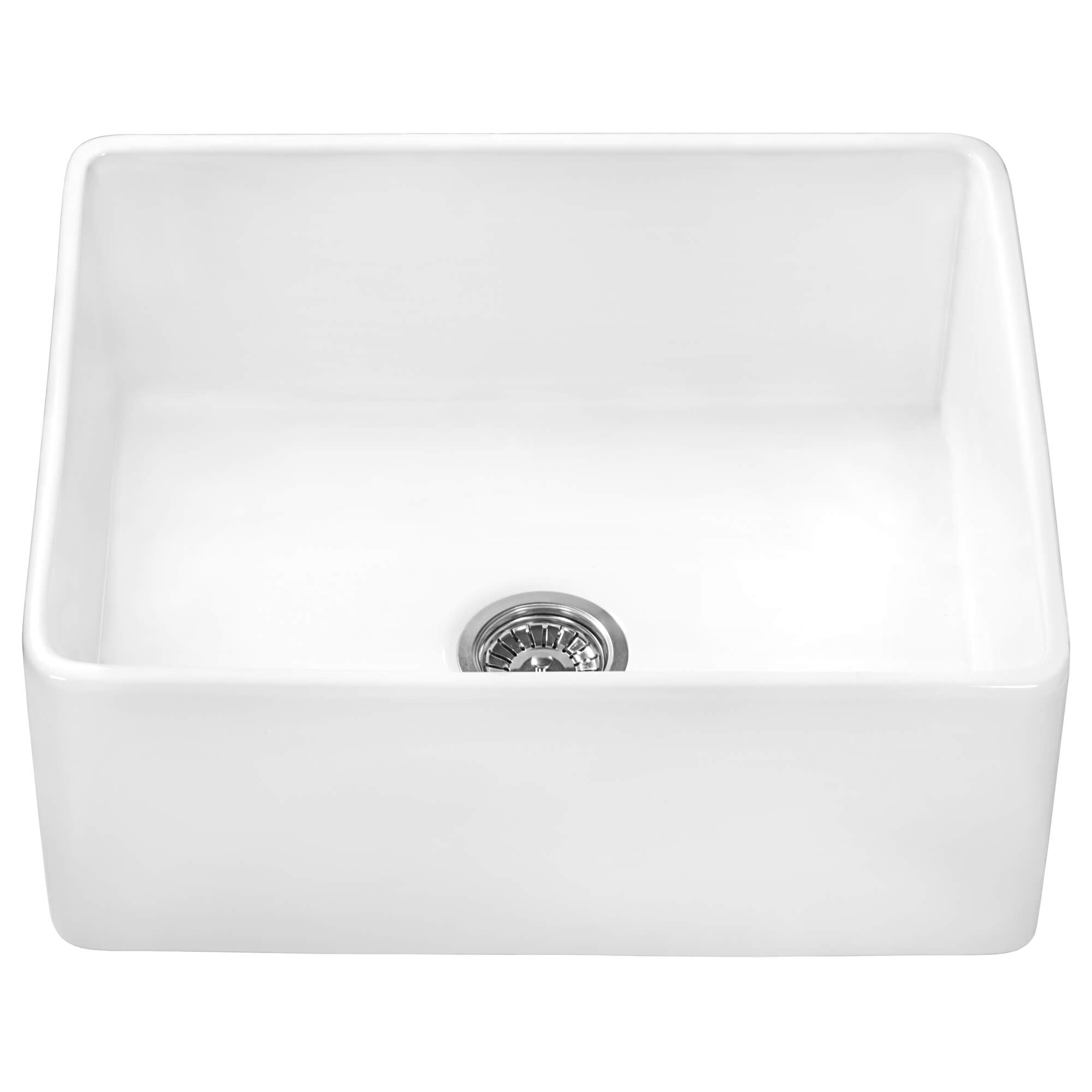 Alternate Image for Ruvati 23-inch Fireclay Farmhouse Kitchen Laundry Utility Sink Single Bowl - White, RVL2468WH
