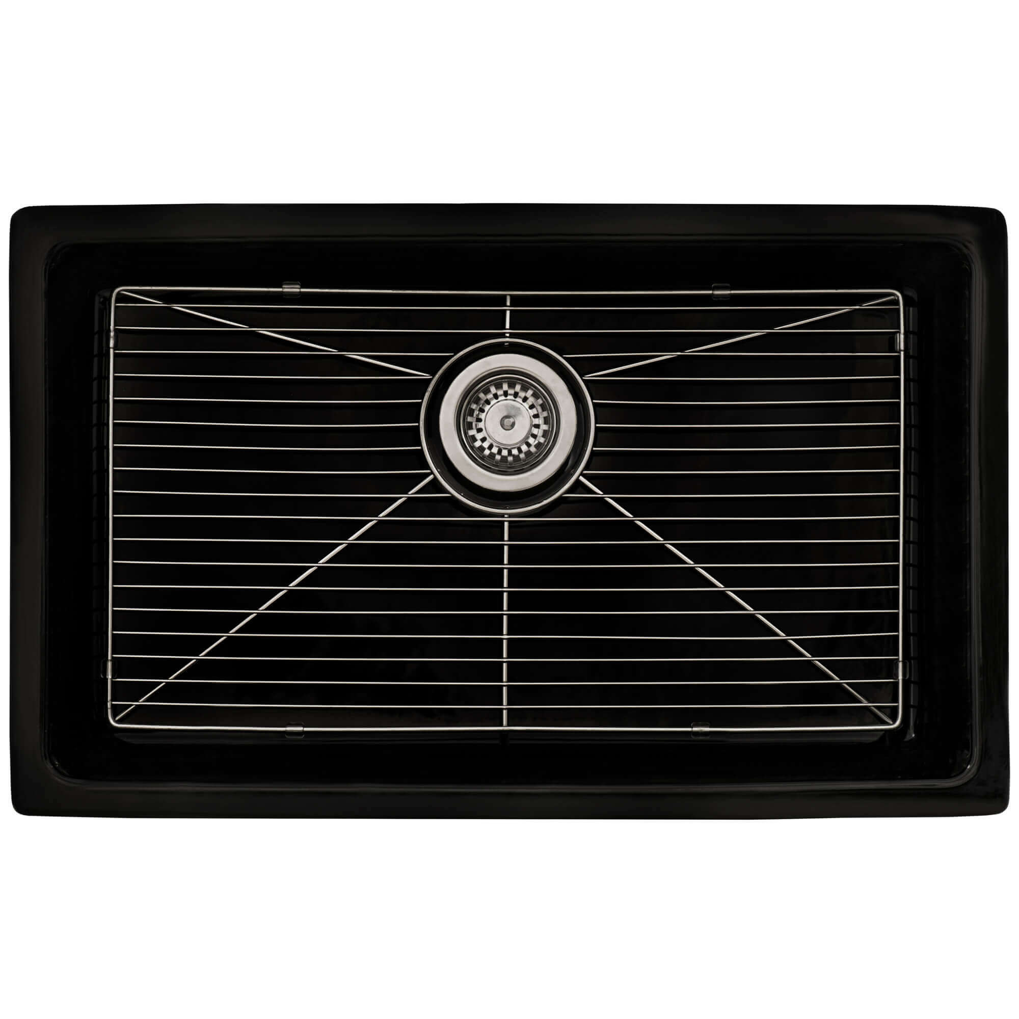 Alternate Image for Ruvati Fiamma 27-inch Fireclay Undermount / Drop-in Topmount Kitchen Sink Single Bowl, Black, RVL2707BK