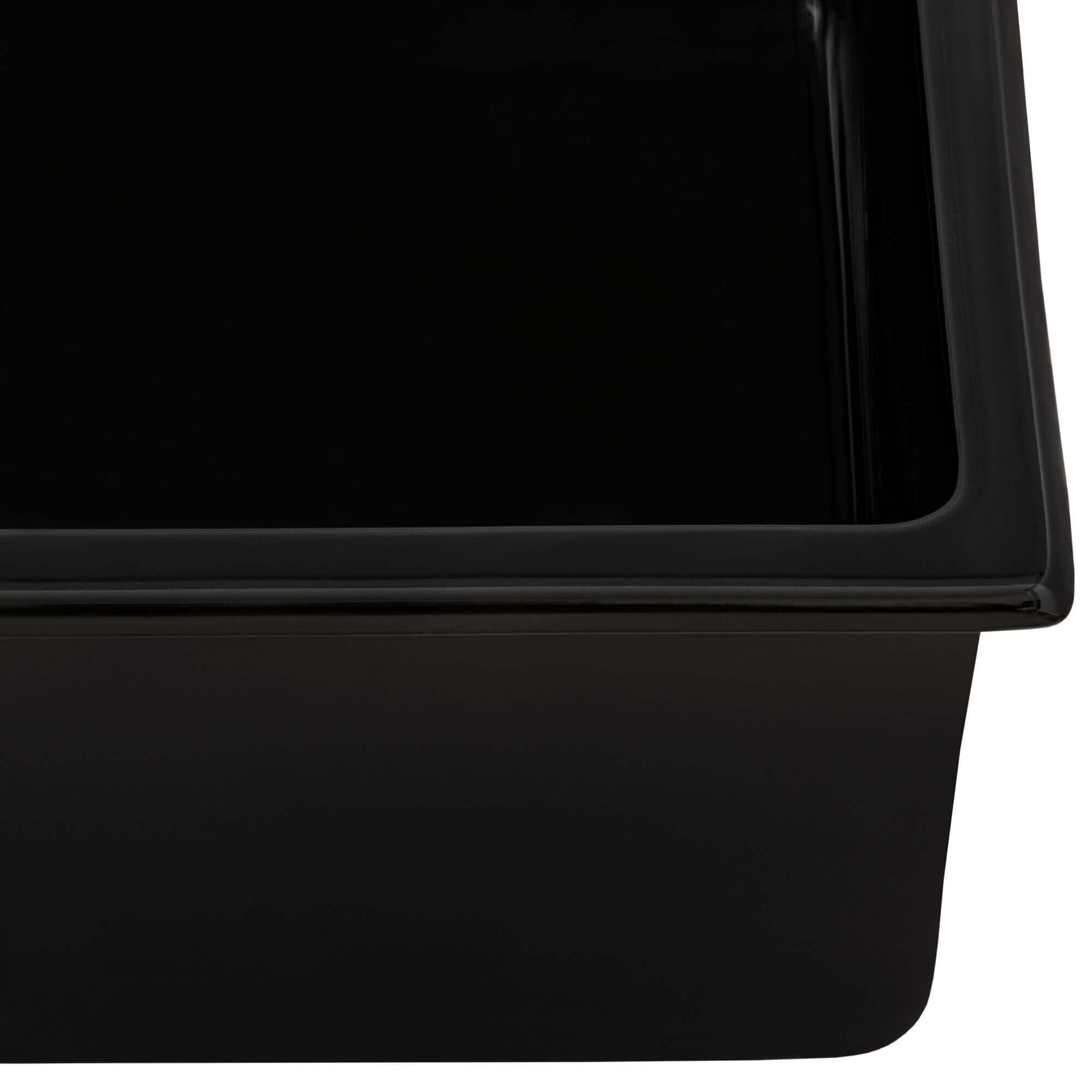 Alternate Image for Ruvati Fiamma 27-inch Fireclay Undermount / Drop-in Topmount Kitchen Sink Single Bowl, Black, RVL2707BK