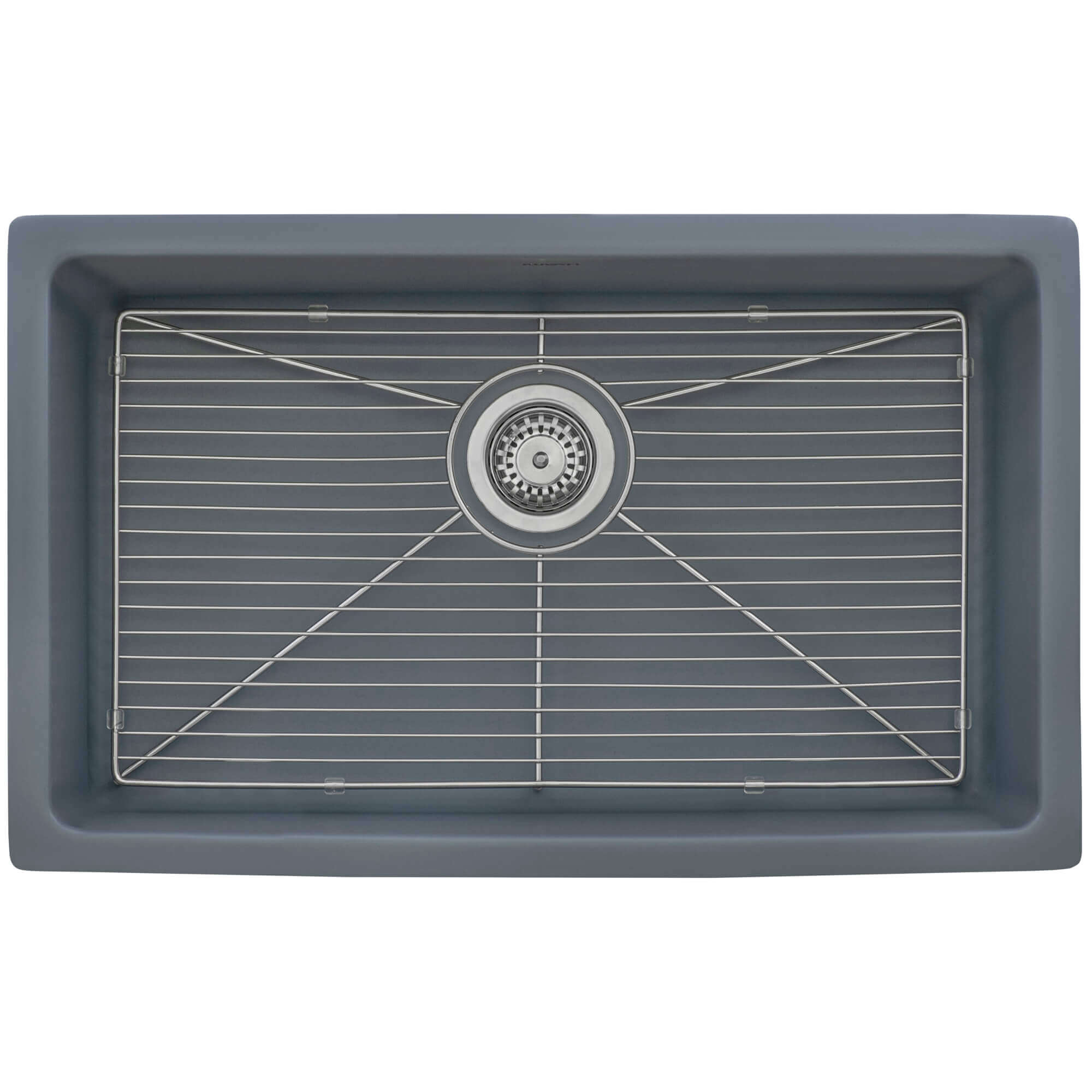 Alternate Image for Ruvati Fiamma 30-inch Fireclay Undermount / Drop-in Topmount Kitchen Sink Single Bowl, Laguna Blue, RVL3030LU