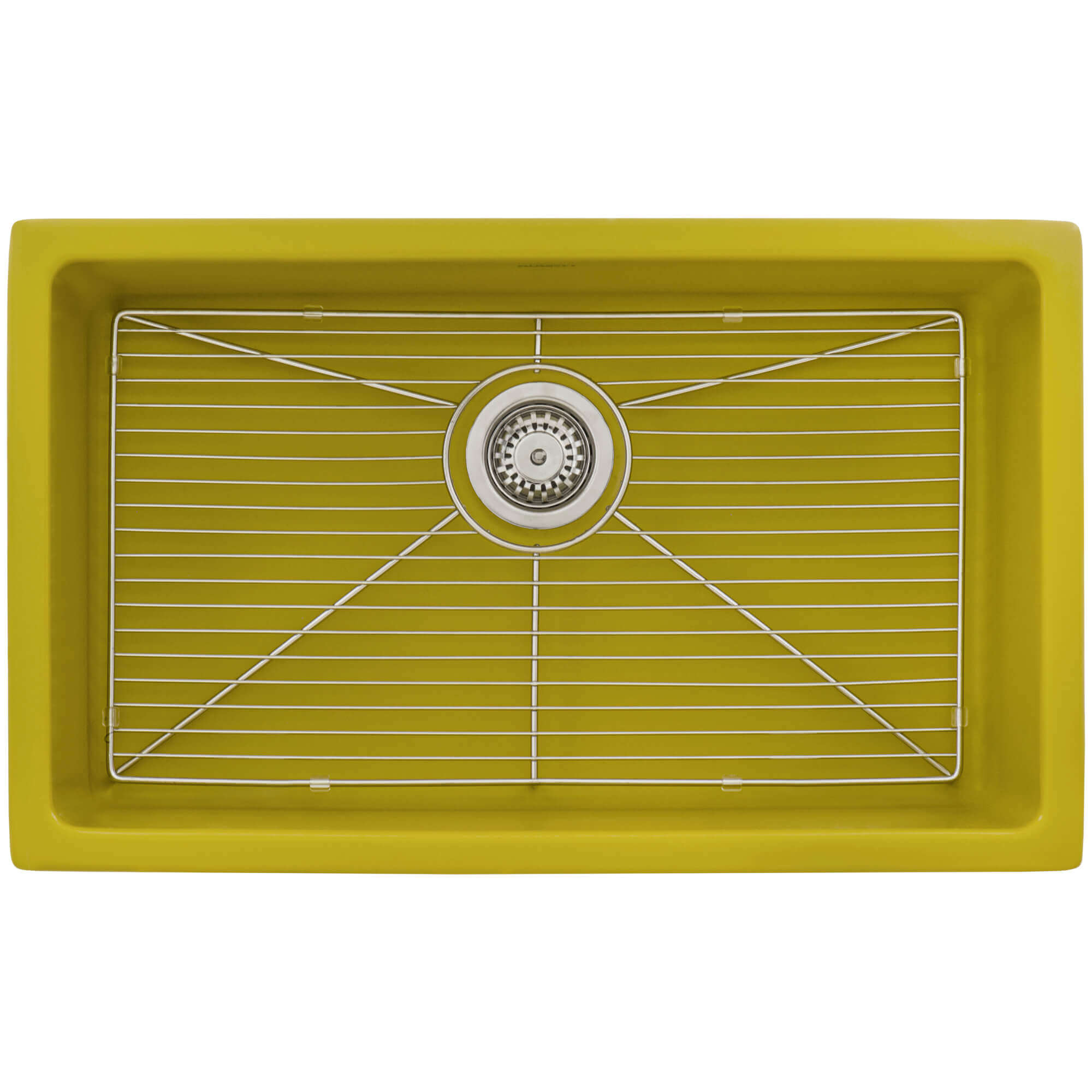 Alternate Image for Ruvati Fiamma 30-inch Fireclay Undermount / Drop-in Topmount Kitchen Sink Single Bowl, Yellow, Tuscan Yellow, RVL3030YL