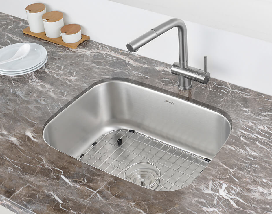 Alternate Image for Ruvati Parmi 16" Undermount Square Stainless Steel Bar/Prep Sink, 16 Gauge, RVM4138