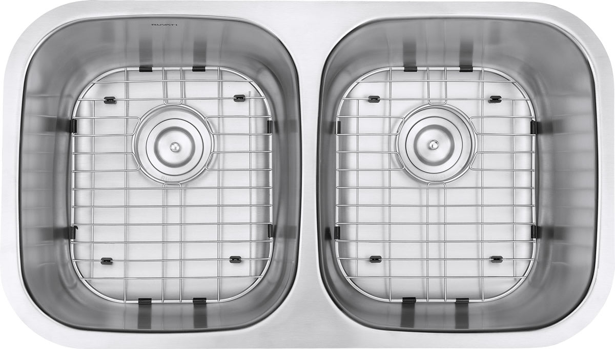 Alternate Image for Ruvati Parmi 32" Undermount Stainless Steel Kitchen Sink, 50/50 Double Bowl, 16 Gauge, RVM4300