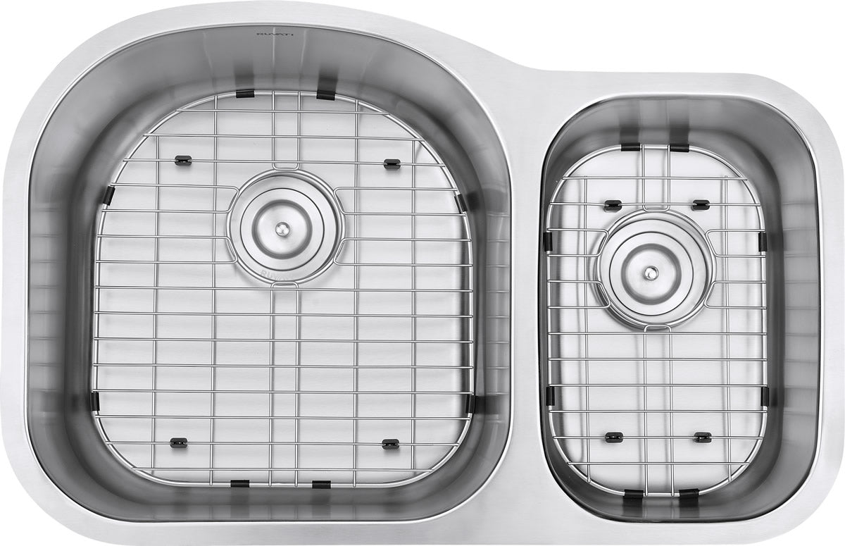 Alternate Image for Ruvati Parmi 32" Undermount Stainless Steel Kitchen Sink, 60/40 Double Bowl, 16 Gauge, RVM4400