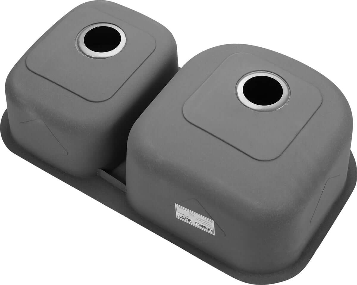 Alternate Image for Ruvati Parmi 34" Undermount Stainless Steel Kitchen Sink, 60/40 Double Bowl, 16 Gauge, RVM4600