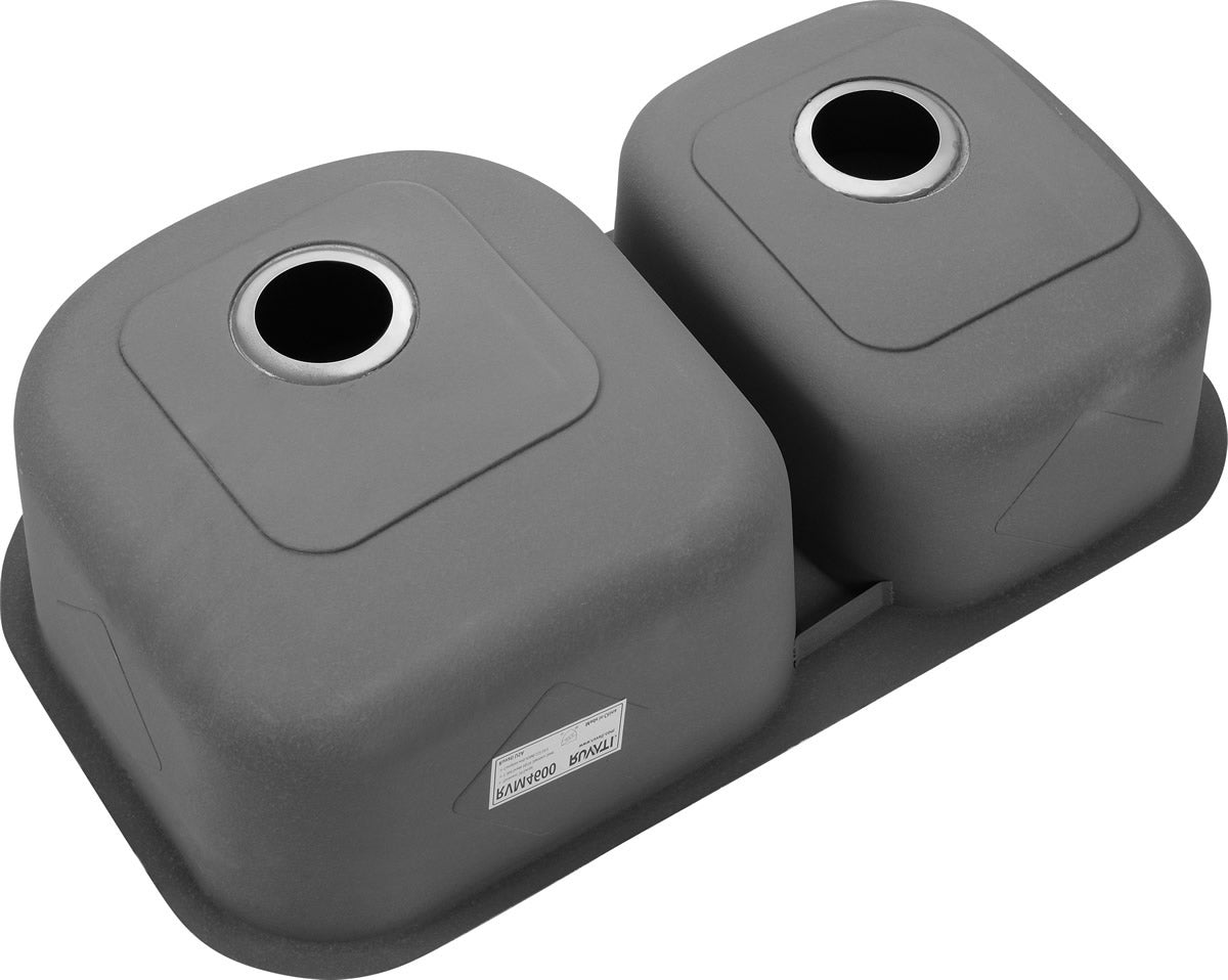 Alternate Image for Ruvati Parmi 34" Undermount Stainless Steel Kitchen Sink, 40/60 Double Bowl, 16 Gauge, RVM4605