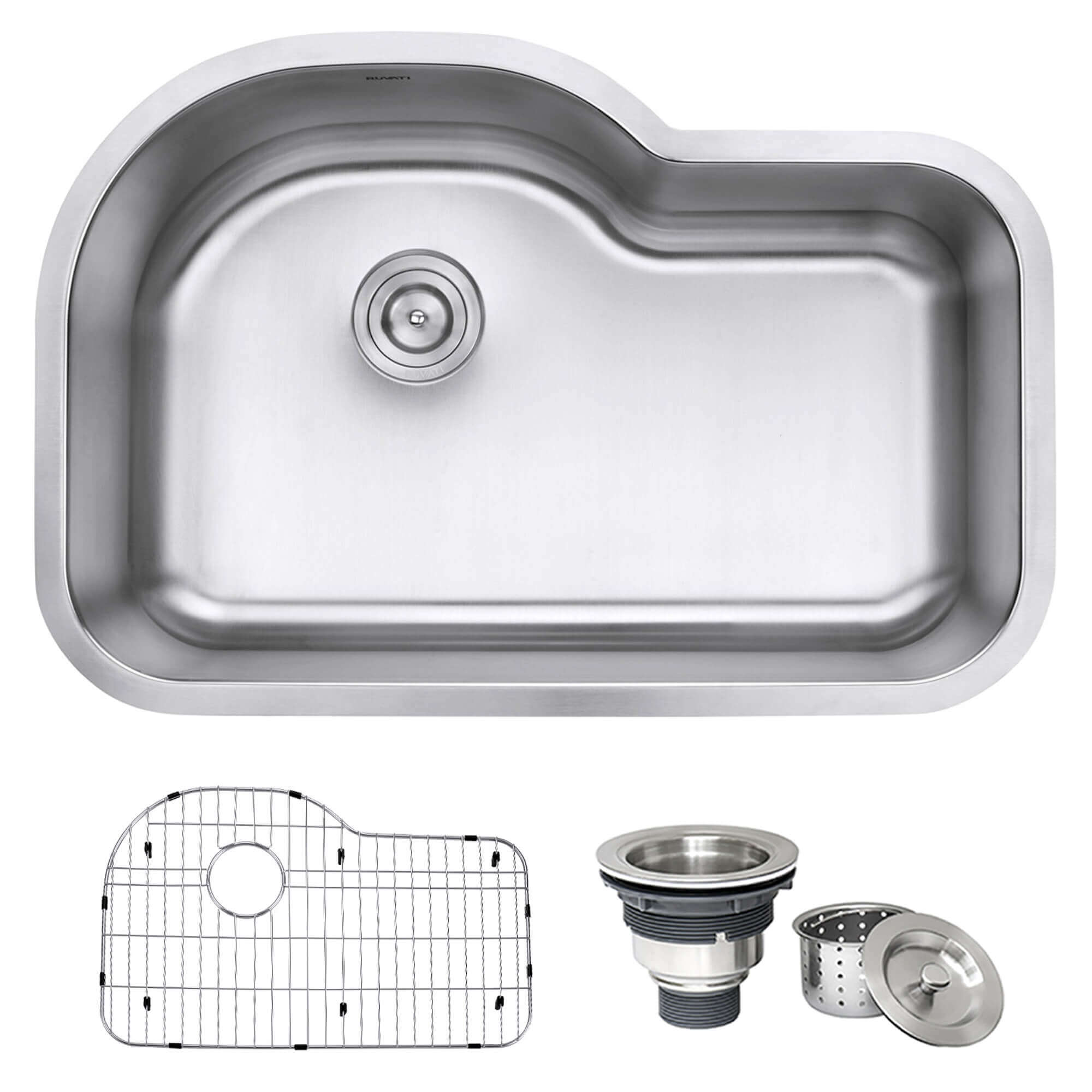 Alternate Image for Ruvati Parmi 32" Undermount Stainless Steel Kitchen Sink, 16 Gauge, RVM4700