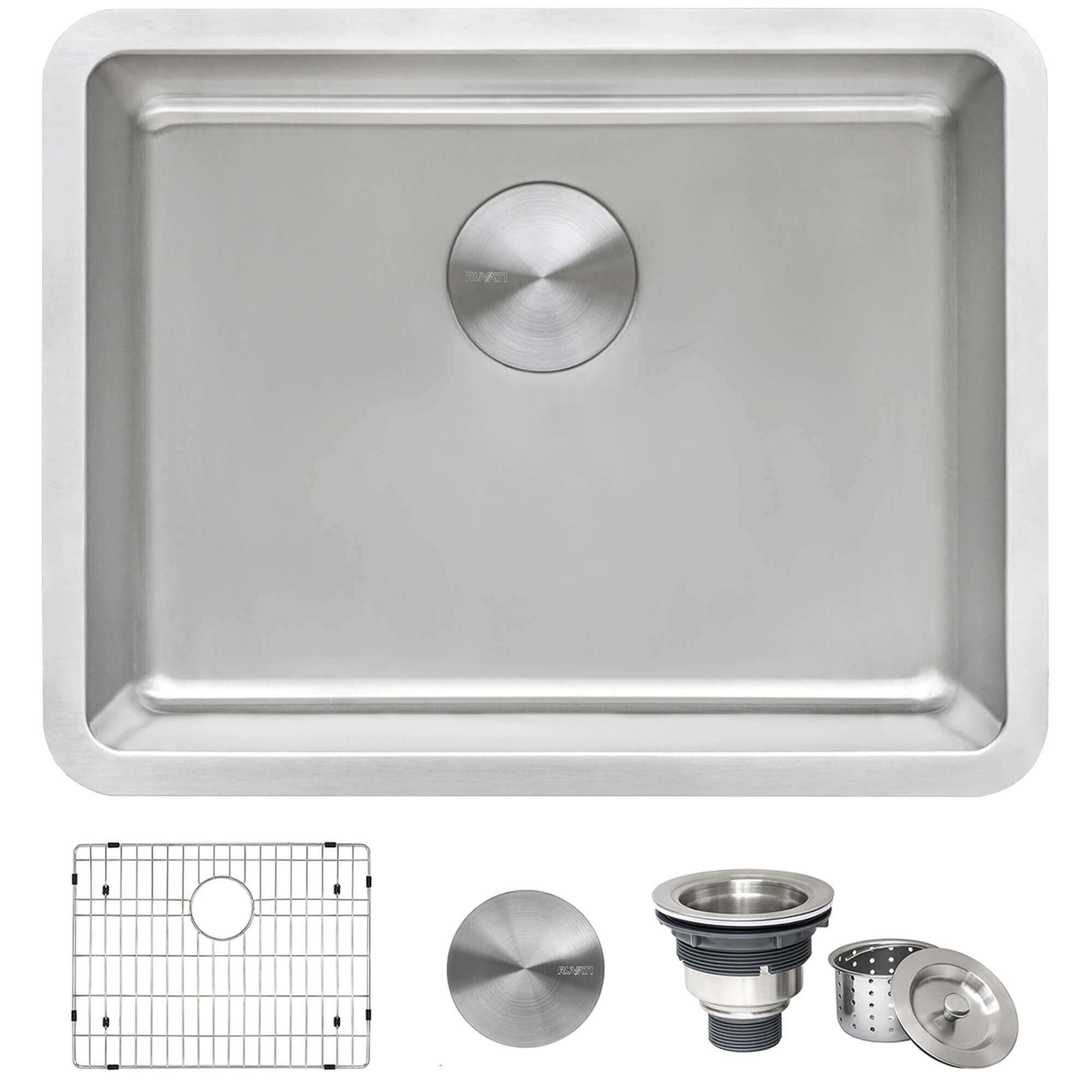Alternate Image for Ruvati Modena 20" Undermount Rectangle Stainless Steel Bar/Prep Sink, 16 Gauge, RVM5020
