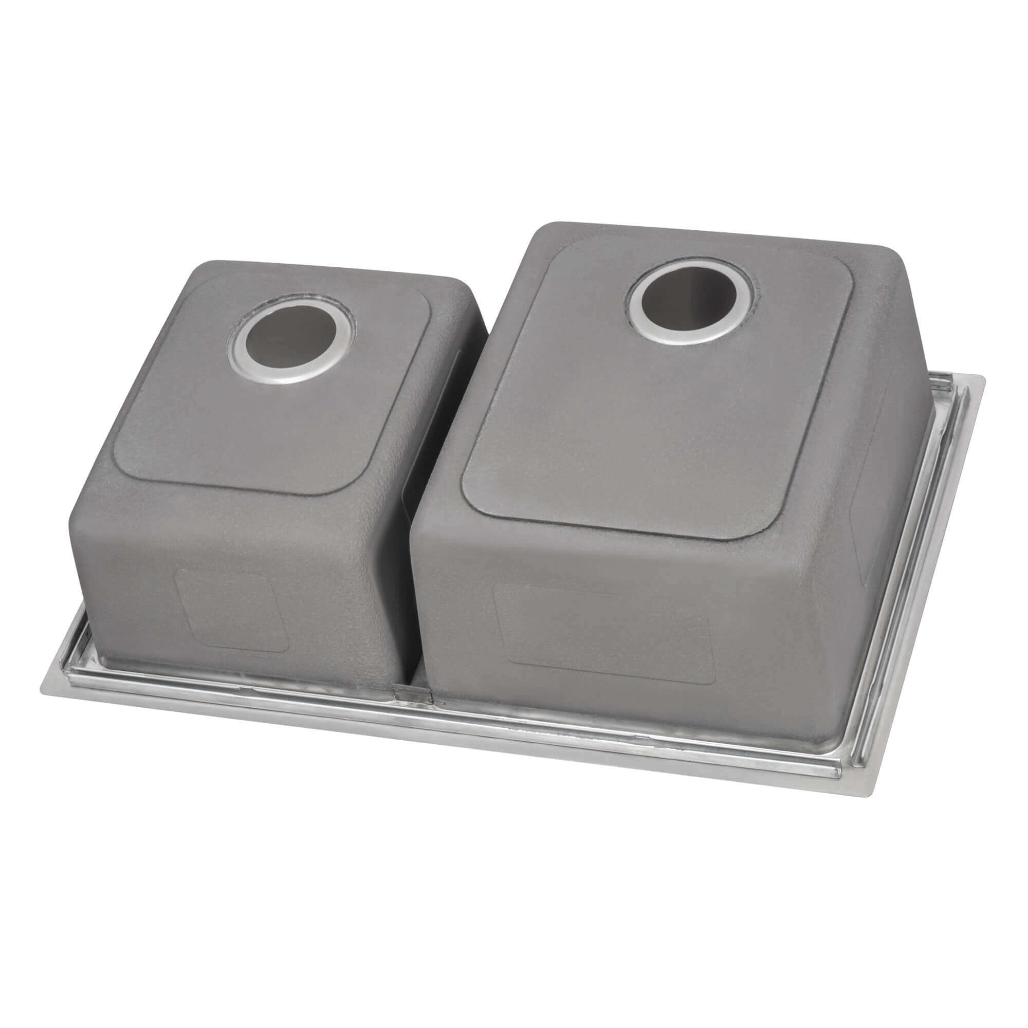 Alternate Image for Ruvati Modena 33" Drop-in Topmount Stainless Steel Kitchen Sink, 60/40 Double Bowl, 16 Gauge, RVM5166