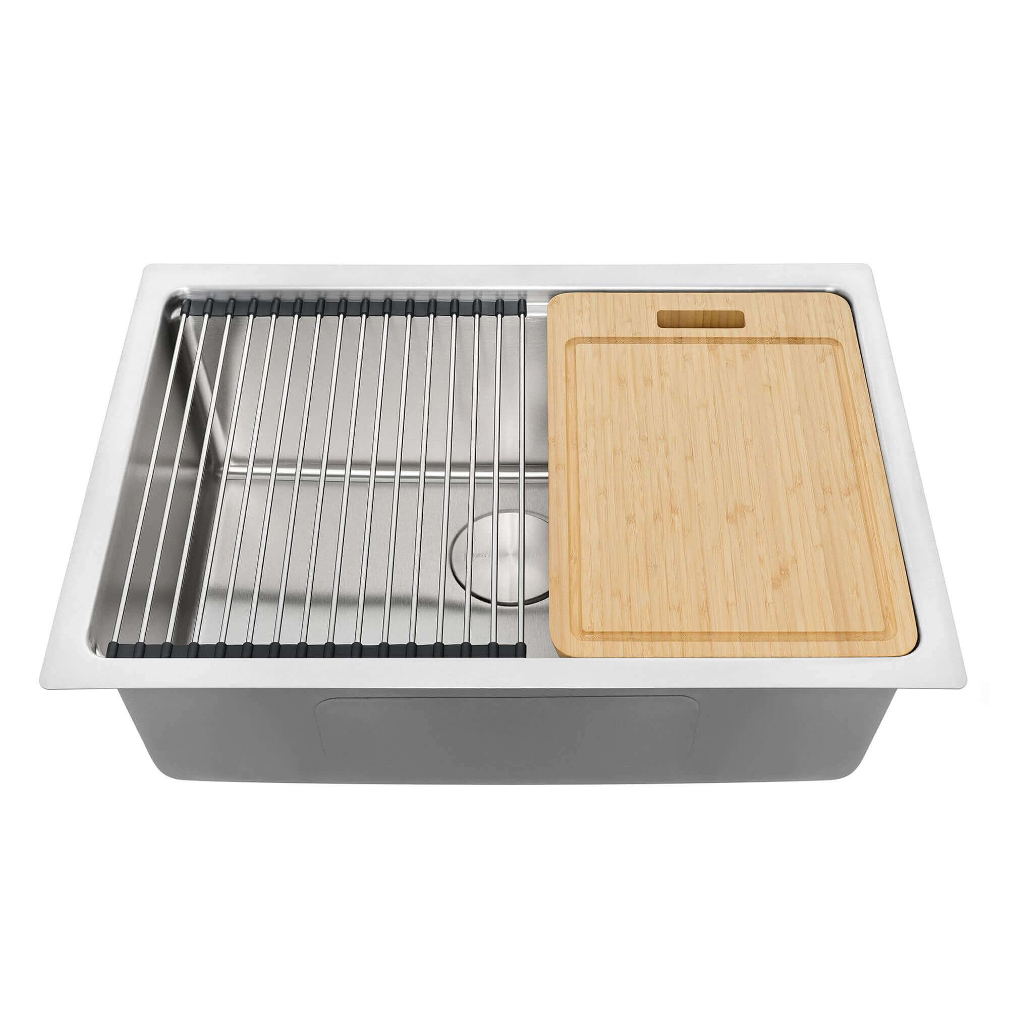 Ruvati Renaro 27" Undermount Stainless Steel Workstation Kitchen Sink, RVM5227 Product Image
