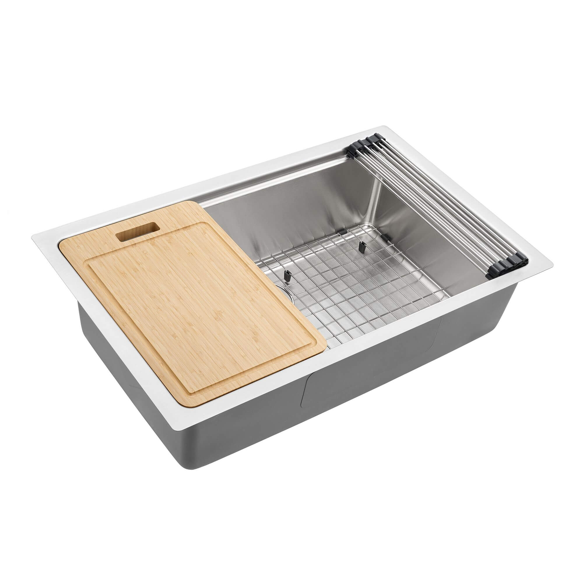 Ruvati Renaro 31" Undermount Stainless Steel Workstation Kitchen Sink, RVM5231 Product Image