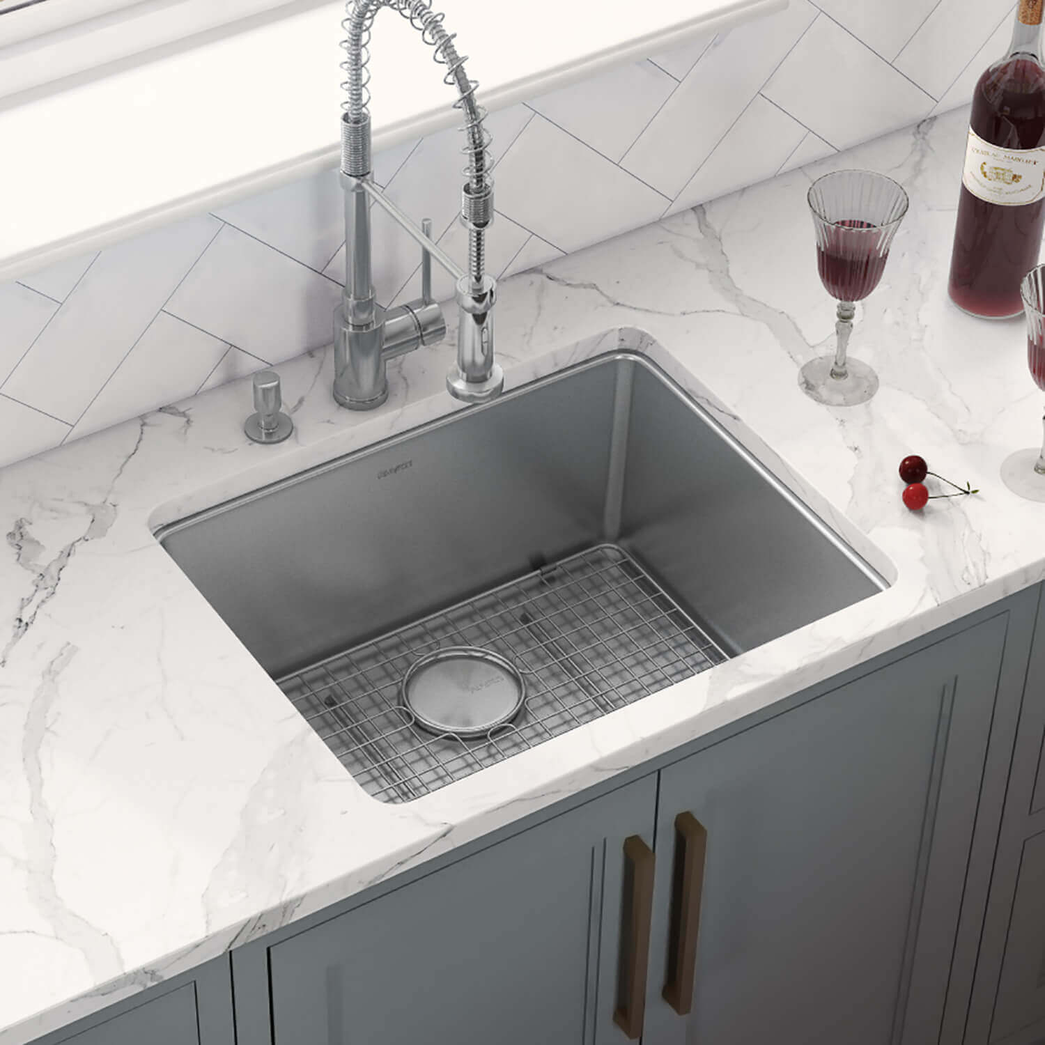 Alternate Image for Ruvati Modena 18" Undermount Rectangle Stainless Steel Bar/Prep Sink, 16 Gauge, RVM5916