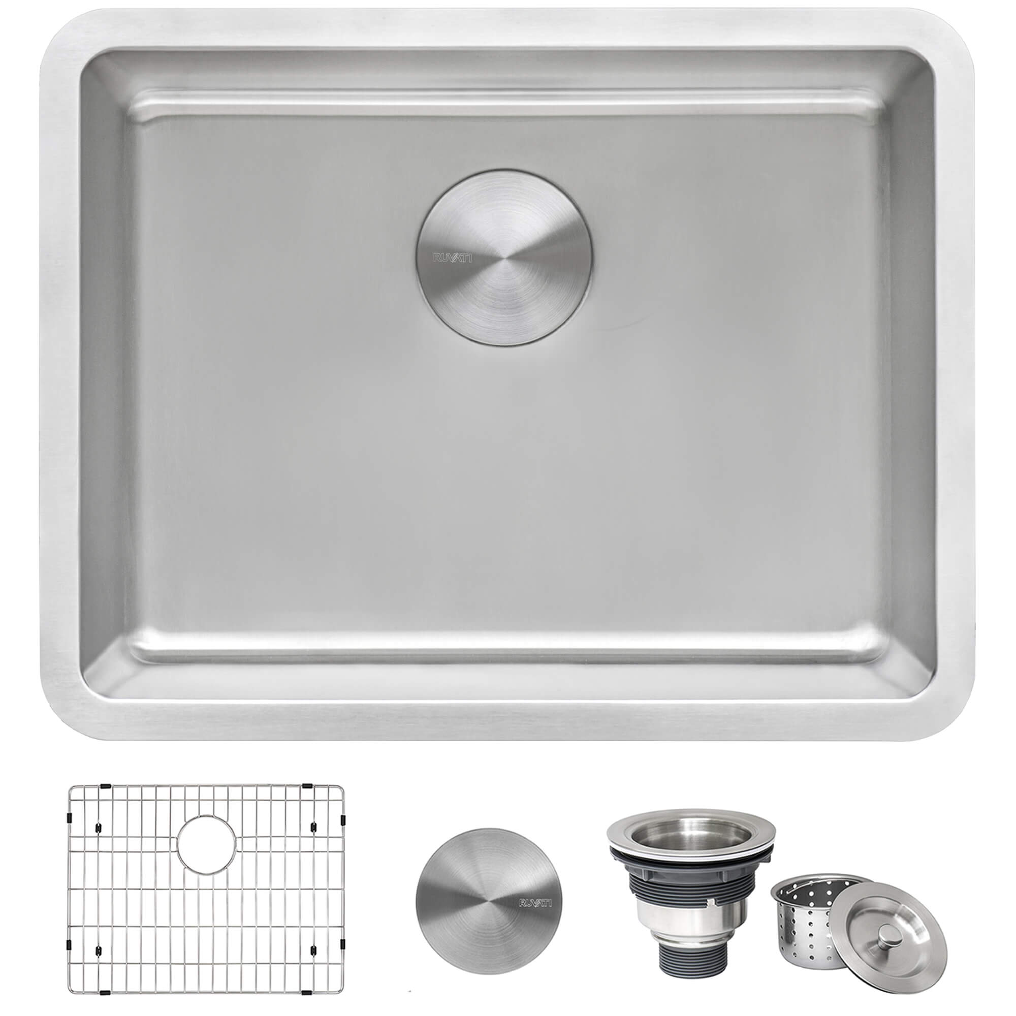 Alternate Image for Ruvati Modena 18" Undermount Rectangle Stainless Steel Bar/Prep Sink, 16 Gauge, RVM5916