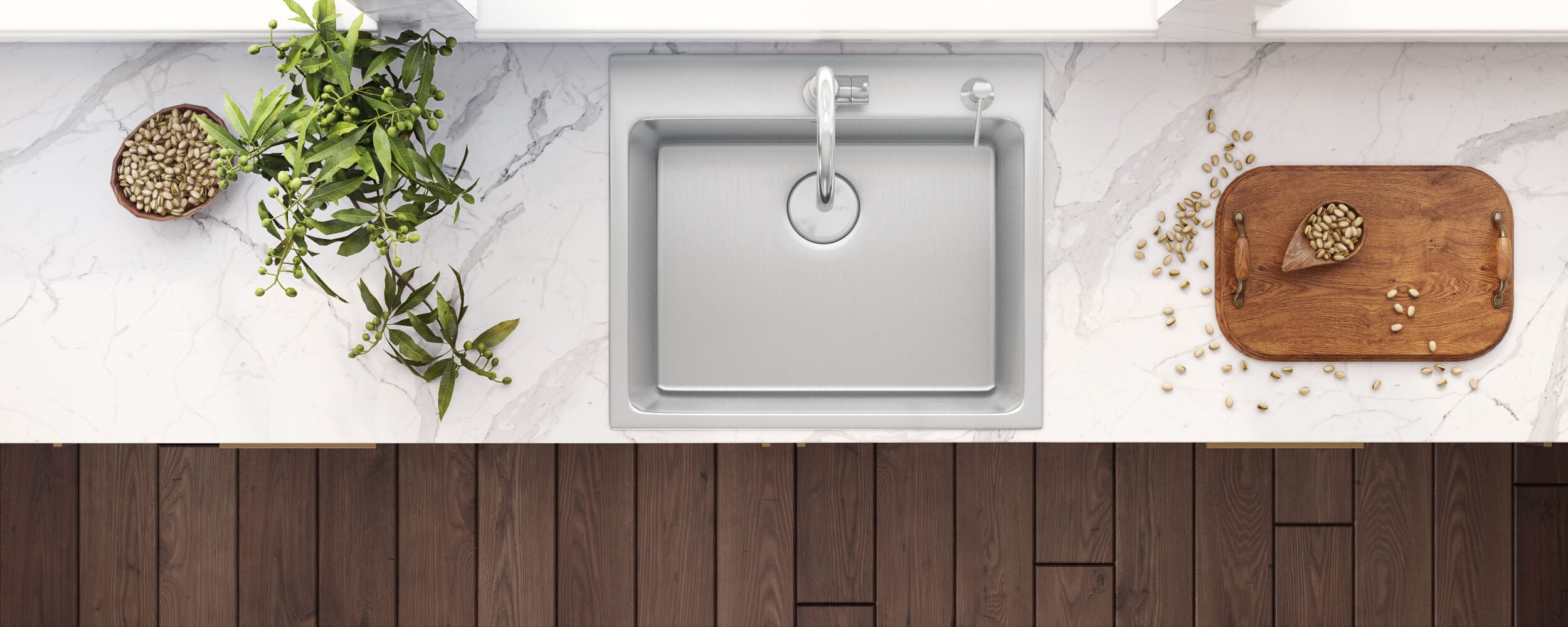 Alternate Image for Ruvati Modena 23" Drop-in Topmount Stainless Steel Kitchen Sink, 16 Gauge, RVM5923