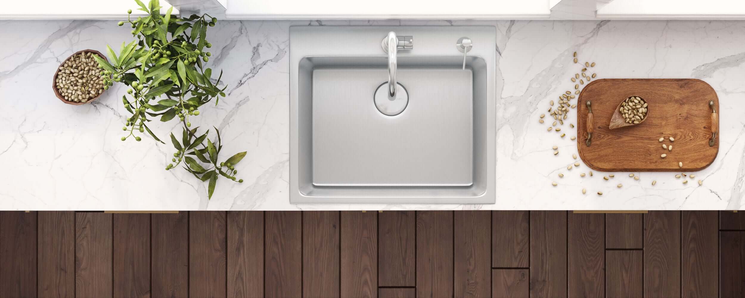 Alternate Image for Ruvati Modena 23" Drop-in Topmount Stainless Steel Kitchen Sink, 16 Gauge, RVM5923