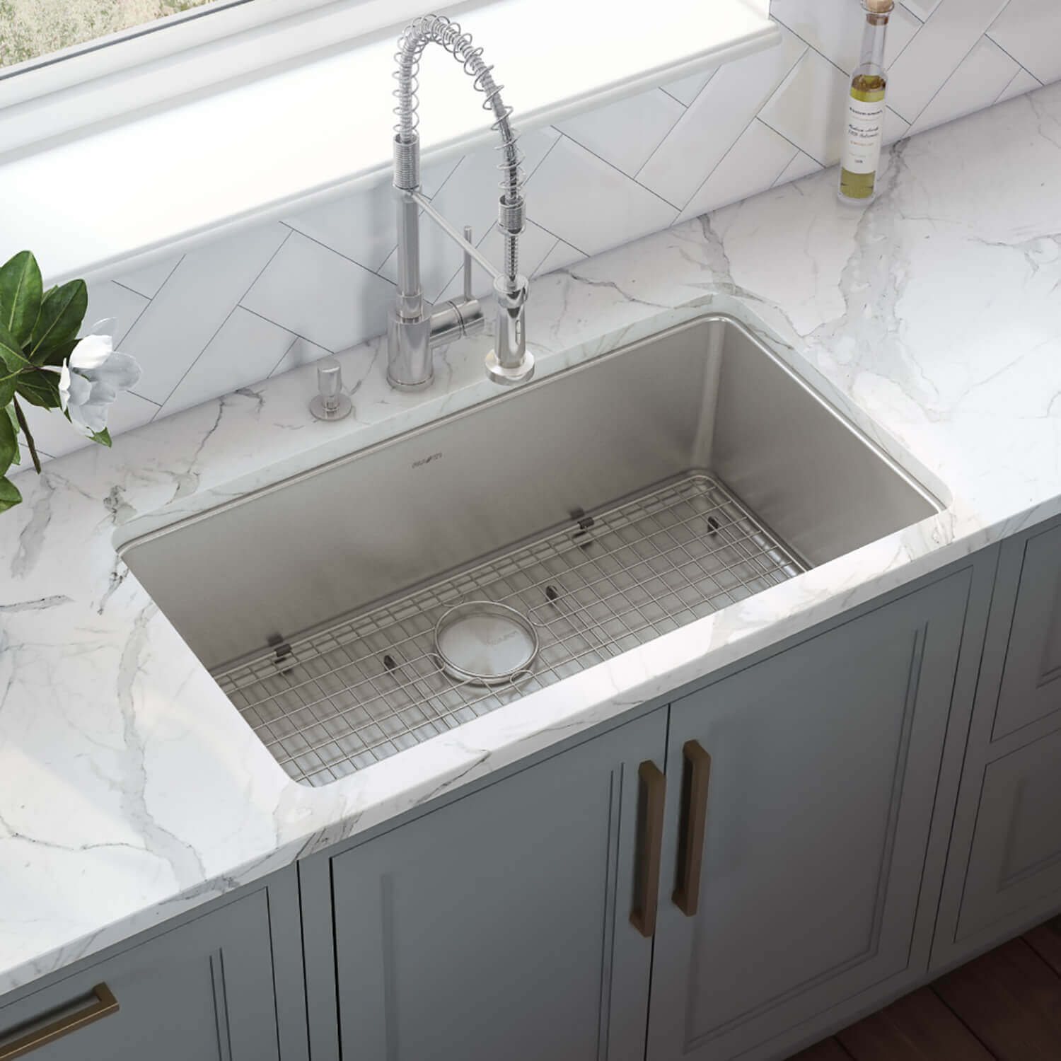 Alternate Image for Ruvati Modena 27-inch Undermount Kitchen Sink 16 Gauge Stainless Steel Single Bowl, 16, RVM5927
