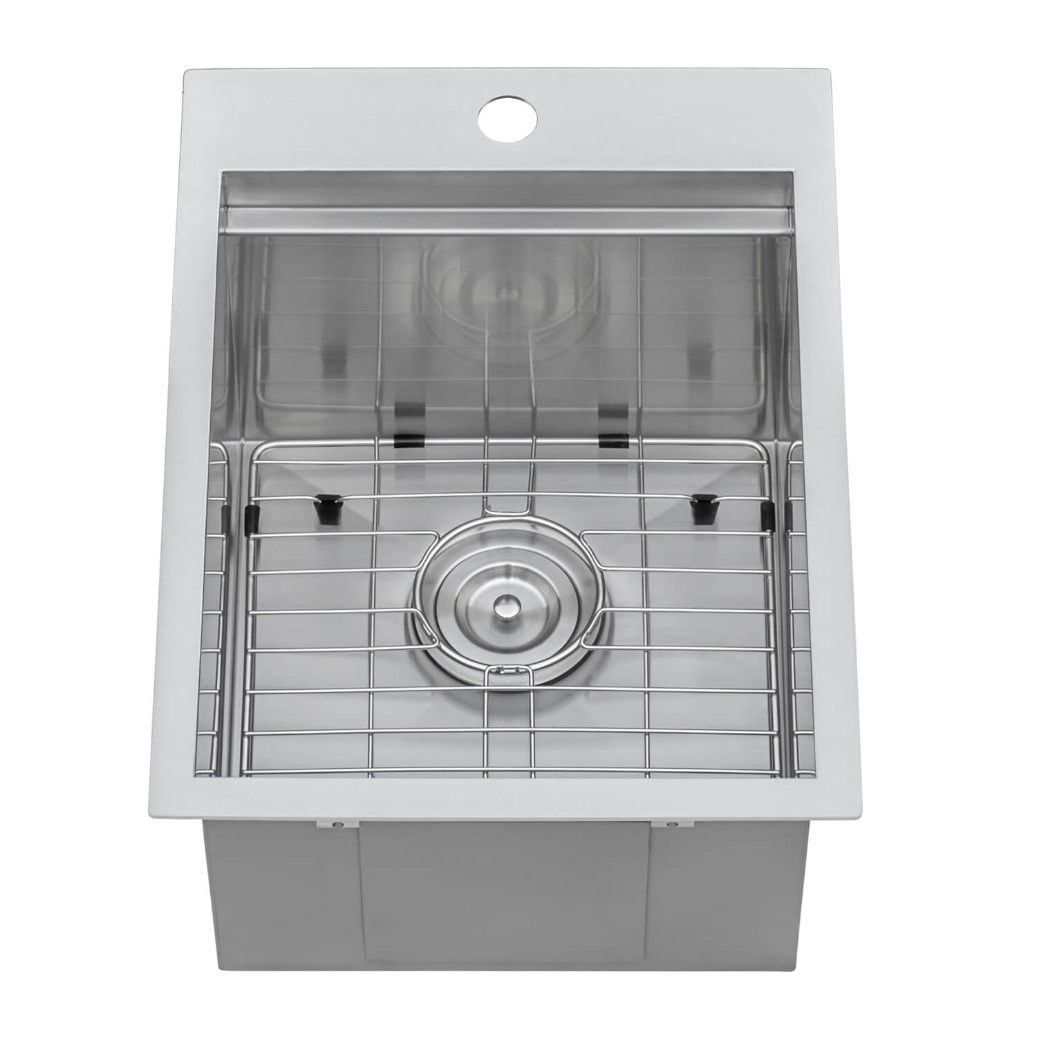 Alternate Image for Ruvati 15 x 20 inch Marine Grade T-316 Workstation Topmount RV Boat Outdoor Sink Stainless Steel, RVQ5210