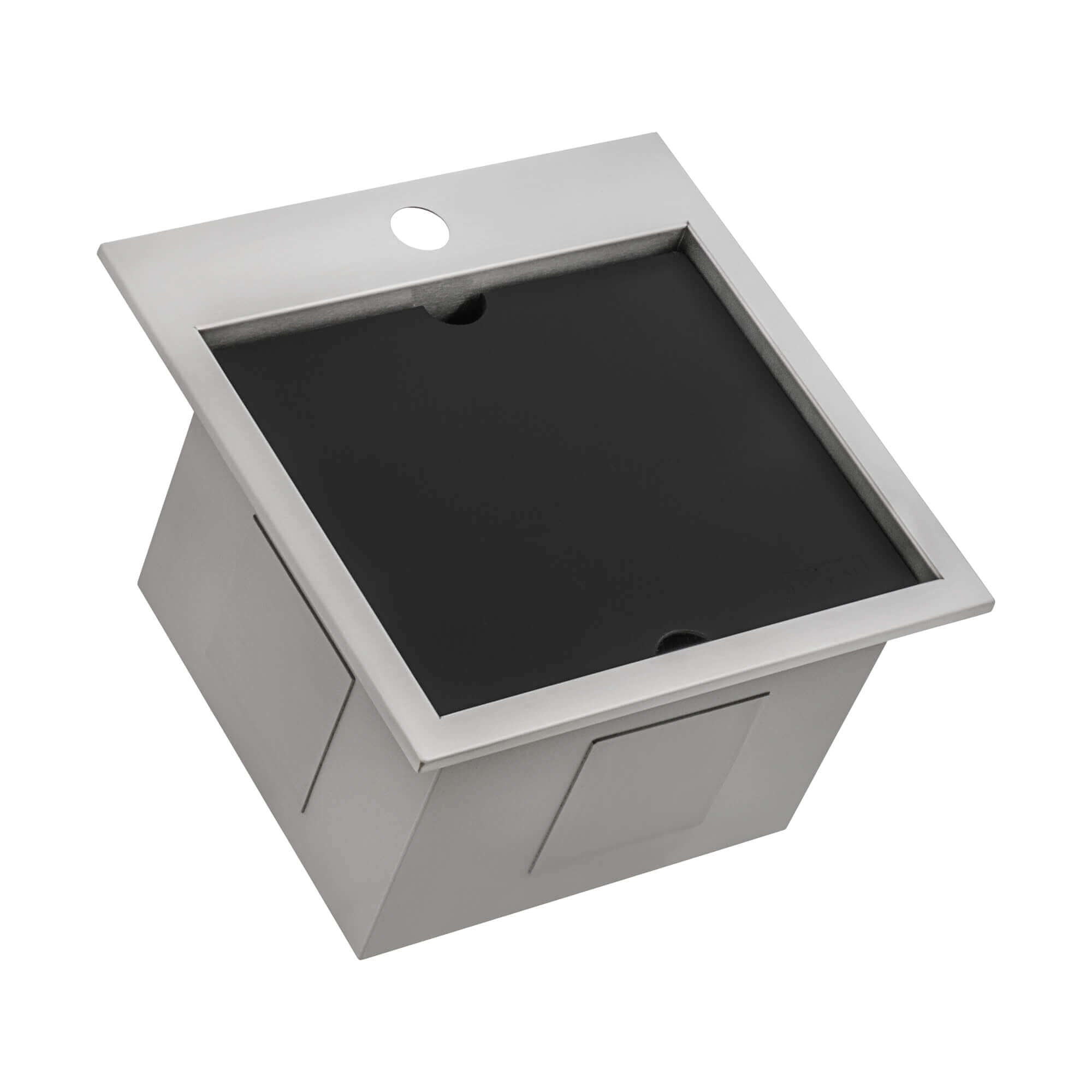 Alternate Image for Ruvati 15 x 15 inch Marine Grade T-316 Workstation Topmount RV Boat Outdoor Sink Stainless Steel, RVQ5215